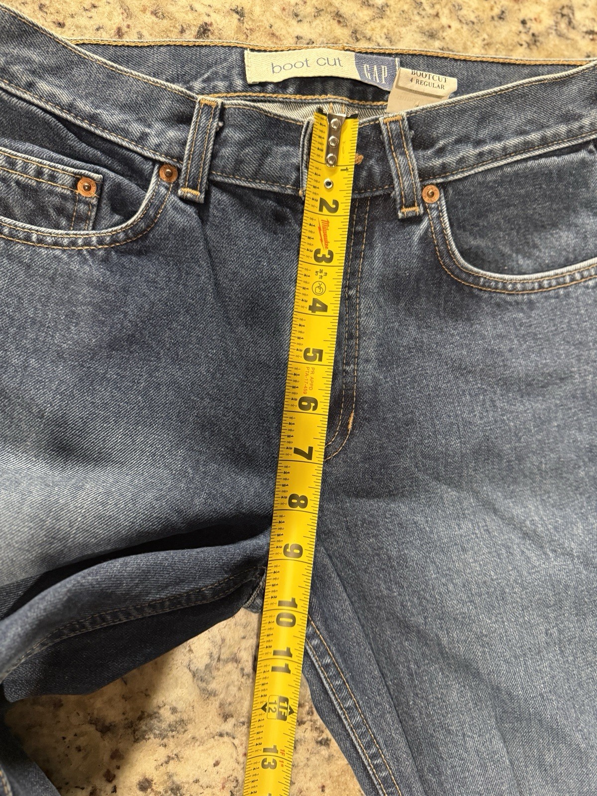 Vintage Gap Made in USA Y2K Bootcut Jeans 11/00 Button Fly 28×29 Size 4 Denim