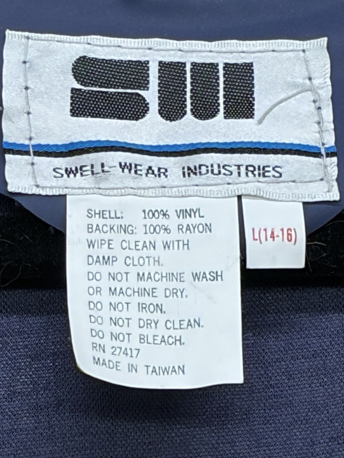 1980’s retro geek Swell Wear Vintage Raincoat size L
