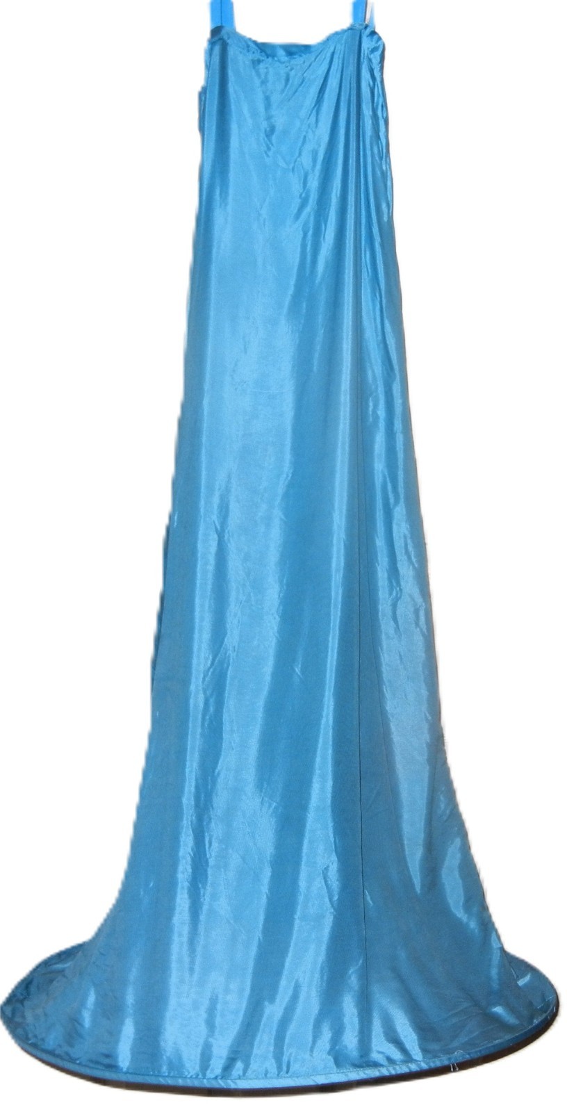Vintage 1950’s Turquoise Taffeta Wired Hoop Slip Skirt, 40″ Long, 27″ Waist