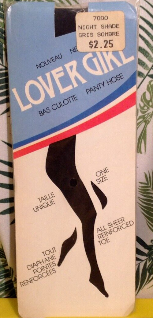 Vintage Pantyhose Sexy lover Girl very rare Night shade one size B004B