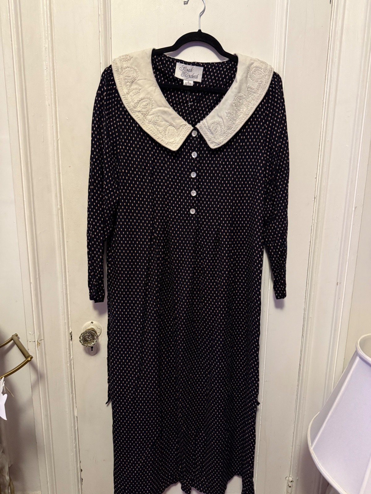 Vintage 80/90’s Polka Dot Style Button Front Dress Rayon Size 18 Sarah Elizabeth