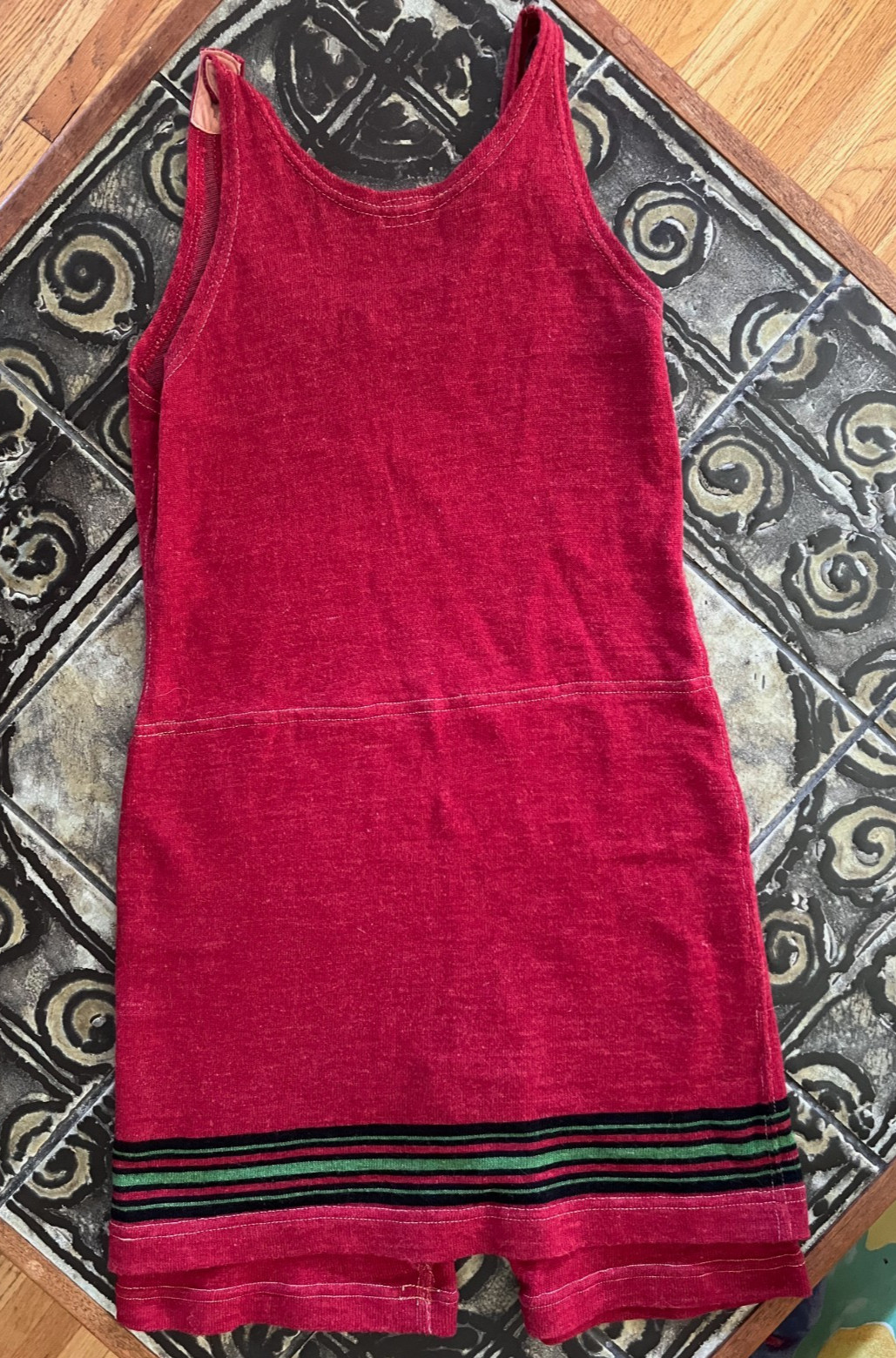 Vintage Wool Bathing Suit 1920s Art Deco Schmelrer’s Sporting Goods Kansas City