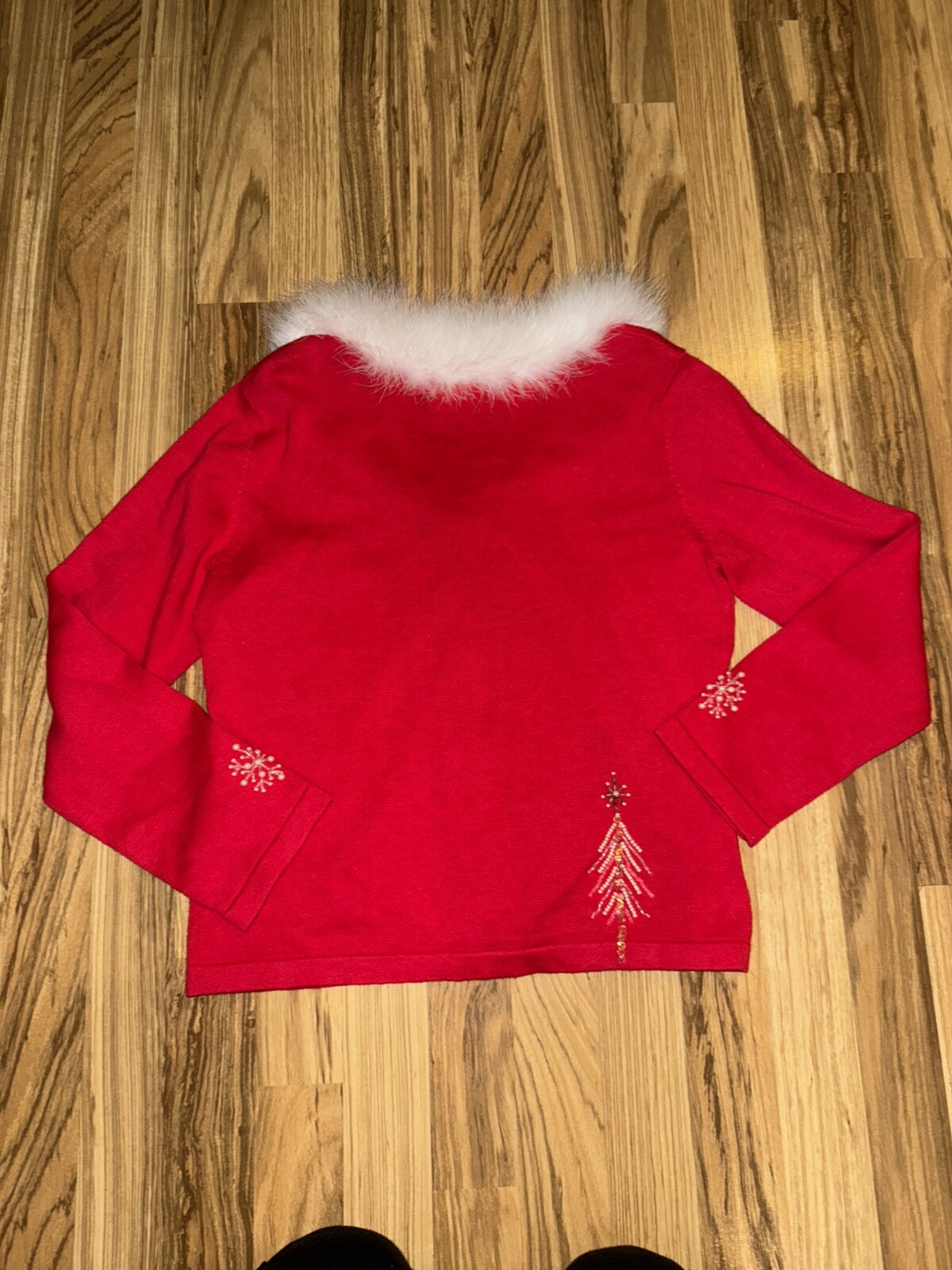 Jack B Quick Christmas Sweater Vintage Sexy Mrs Clause Santa Mohair Petite Small
