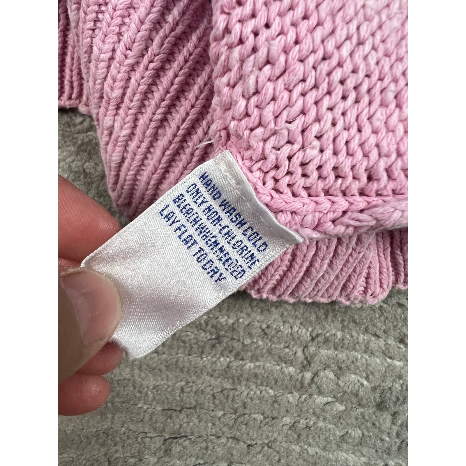 Club Run Sport Sweater Womens XL Pink Cotton Crewneck Marl Knit Vintage Slouchy