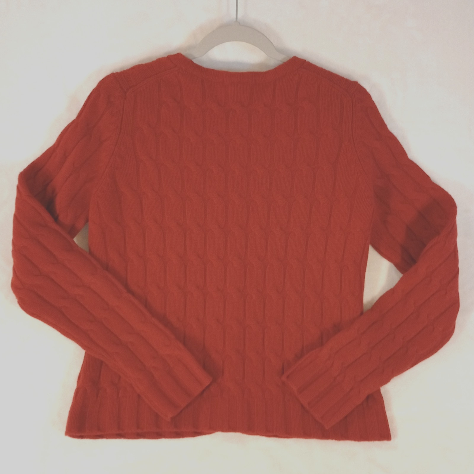 Vintage GAP Women’s M Lambs Wool Sweater EUC Cable Knit Cardigan Red Y2K BOHO