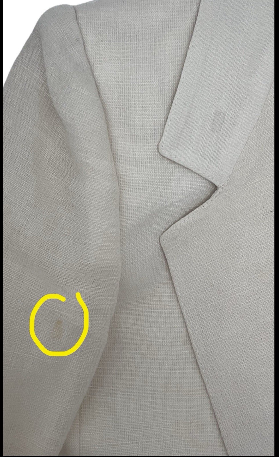 Vintage Giorgio St Angelo Cream Linen Blend Single Breast Blazer Womens 6 FLAW