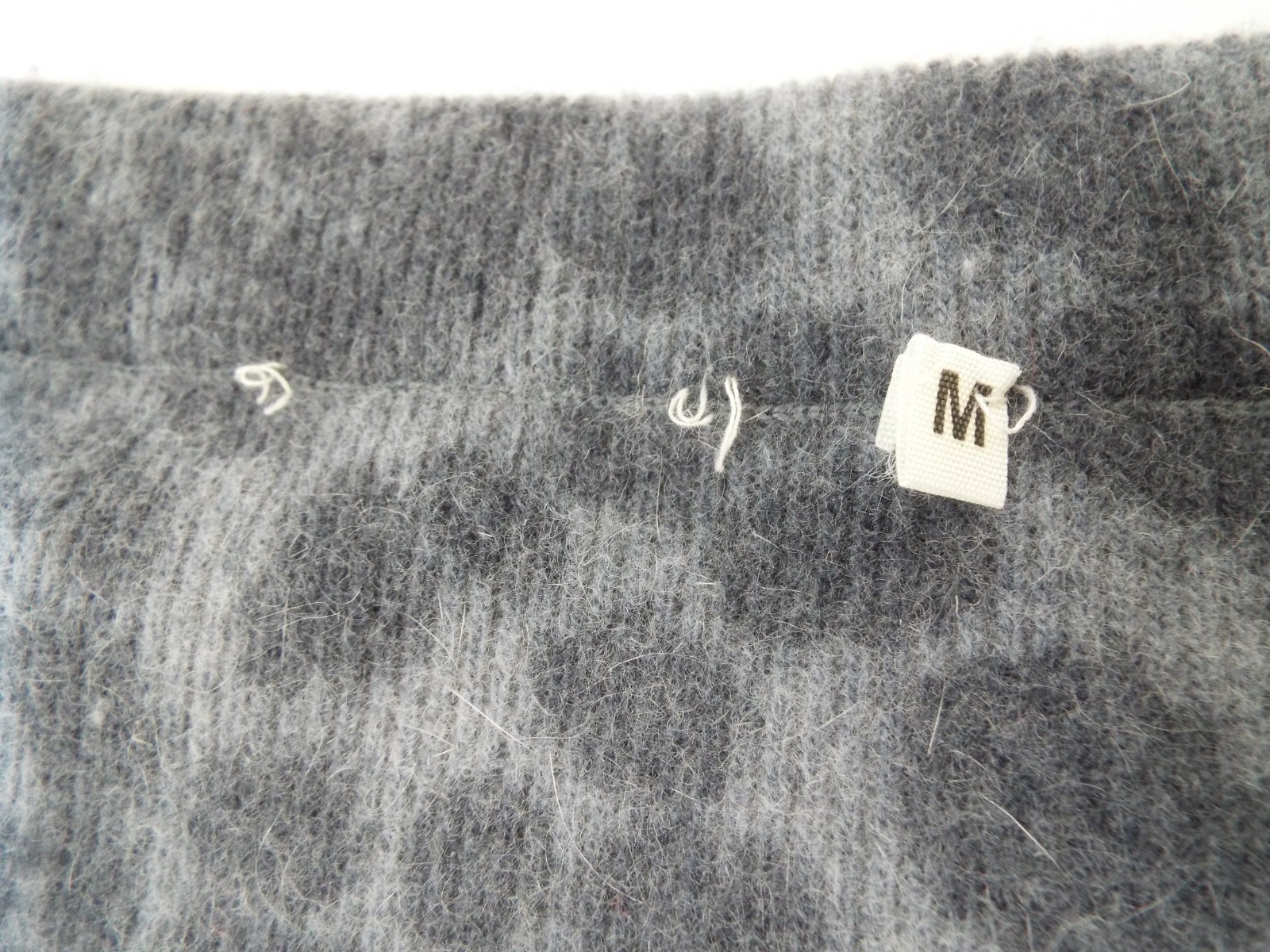 Vintage 1980s KENZO Sweater & Skirt Lambswool Angora Gray Animal Print Blue