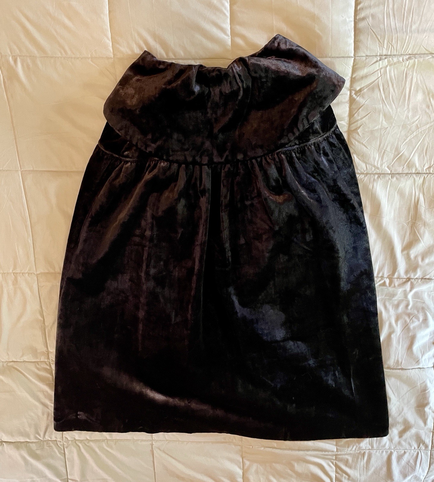 VTG 1930s Velvet Opera Cape Cloak Art Deco Floral Rayon Satin Lining &Belt Black