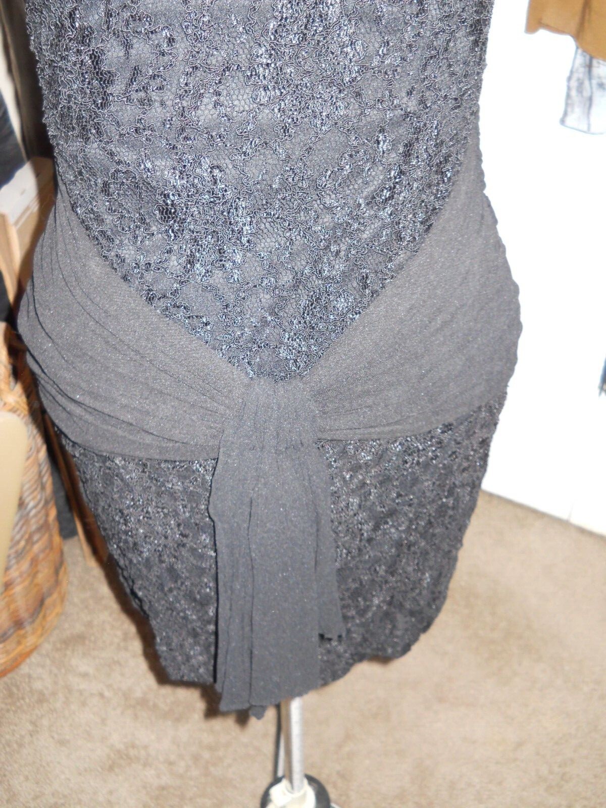 Vintage 90s L.A. Glo  *THE* Little Black Dress Off-Shoulder Wiggle Sheath 11/12