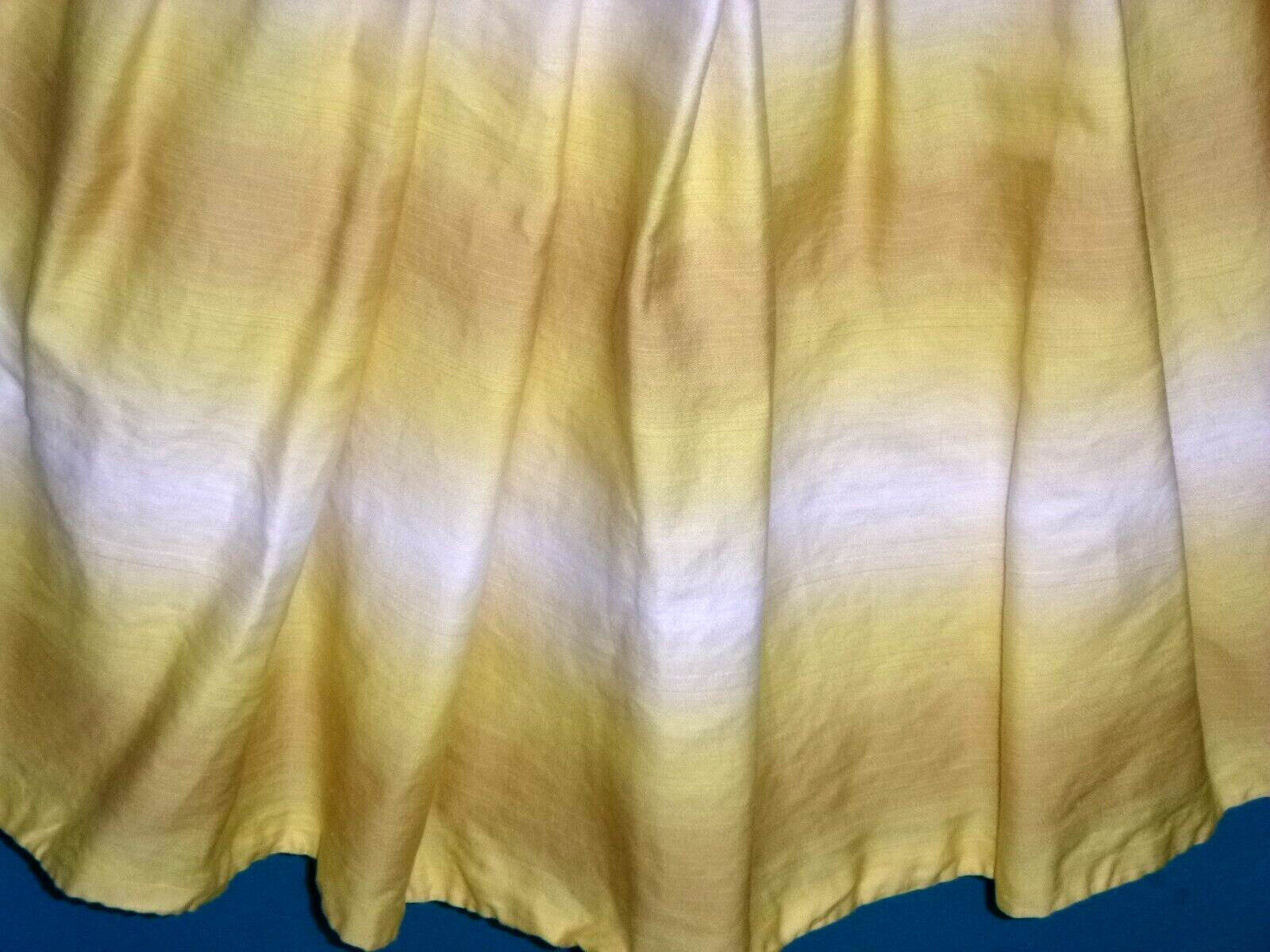 Vtg 50’s Full Skirt Yellow Tan White Ombre 24″ Waist XS/S
