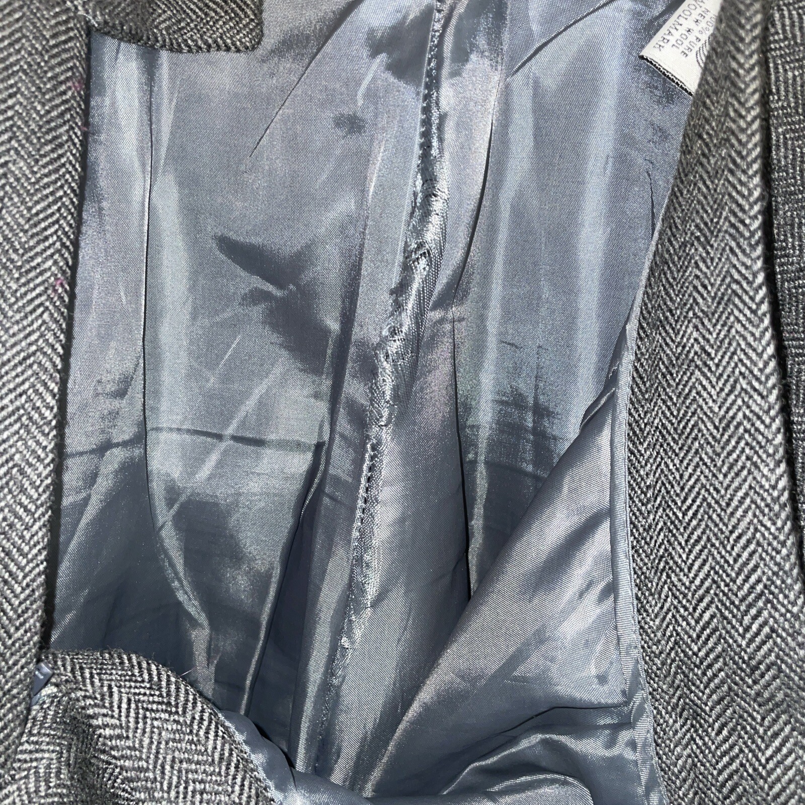 Vtg 1980’s David N. Sz 12 Herringbone 100% Wool Trousers High Waist Vintage