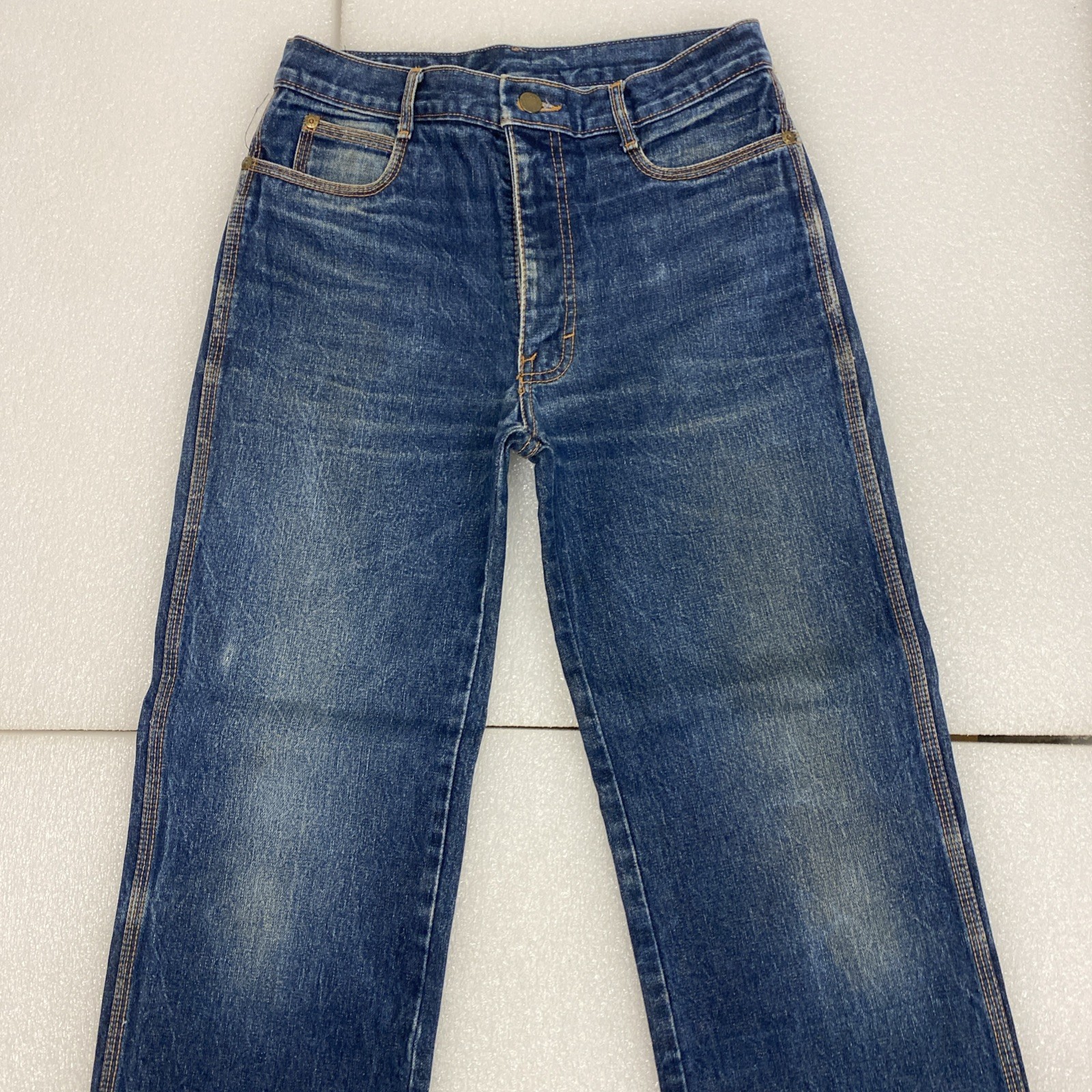 1980s Vintage 2022 Denim Jeans 5 pockets Hemmed 30×29