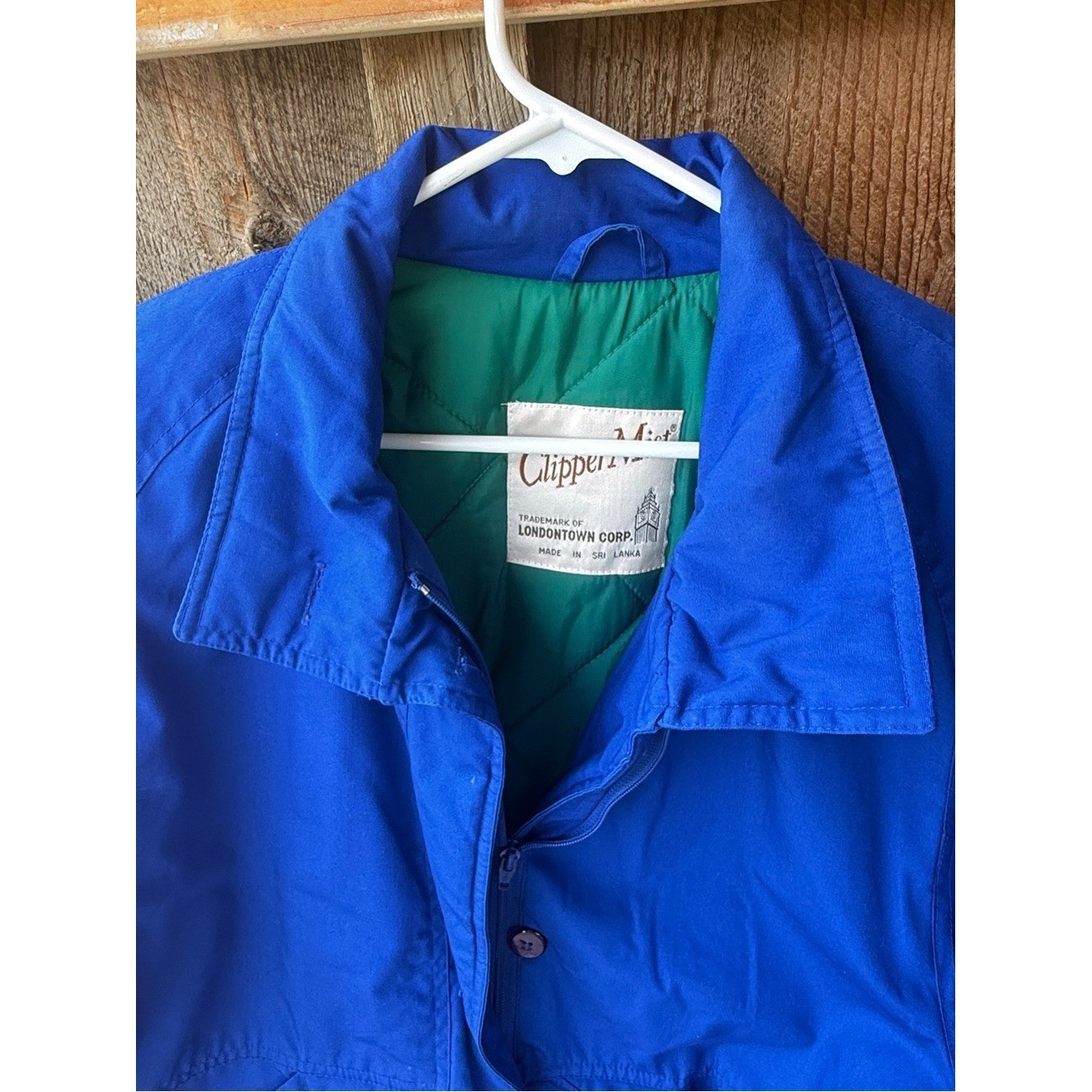 Vintage ClipperMist Londontown Corp. Quilted Jacket Cobalt Blue L