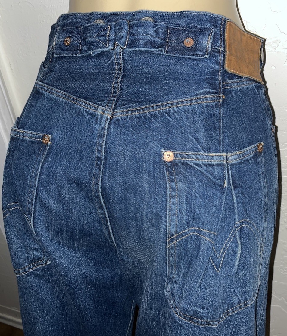 Levi’s Vintage Clothing LVC 501R 1915 Jeans Buckle Back Selvedge Barrel 30 x 25