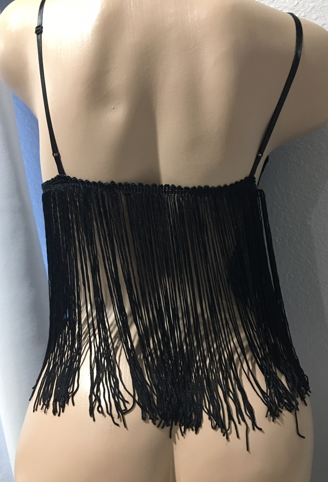 Vtg Fantasy Fringe Festival Nylon Bra Lingerie Top S USA