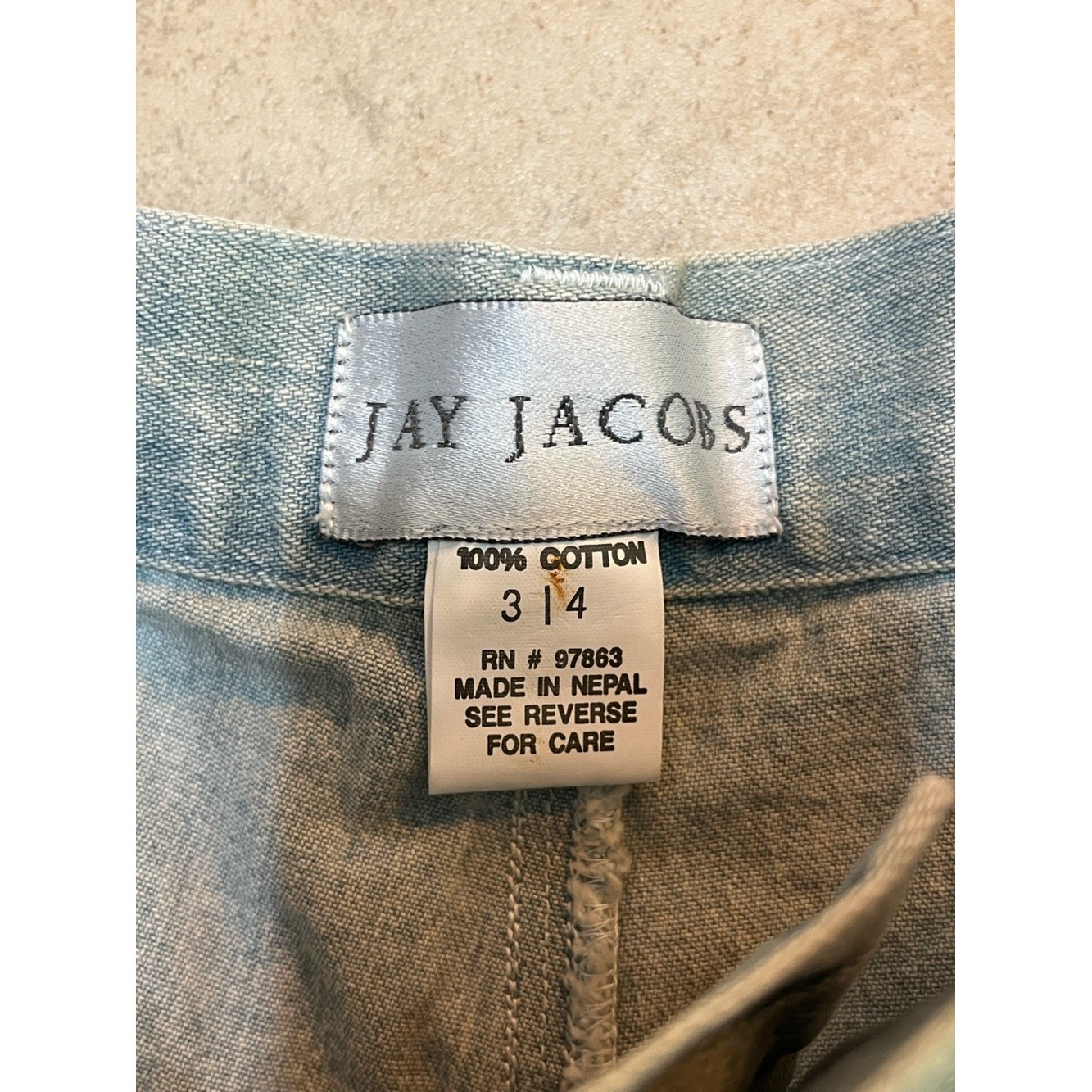 Deadstock Y2K Jay Jacobs Denim Cargo Shorts Womens 3/4 Light Wash Utility NWT