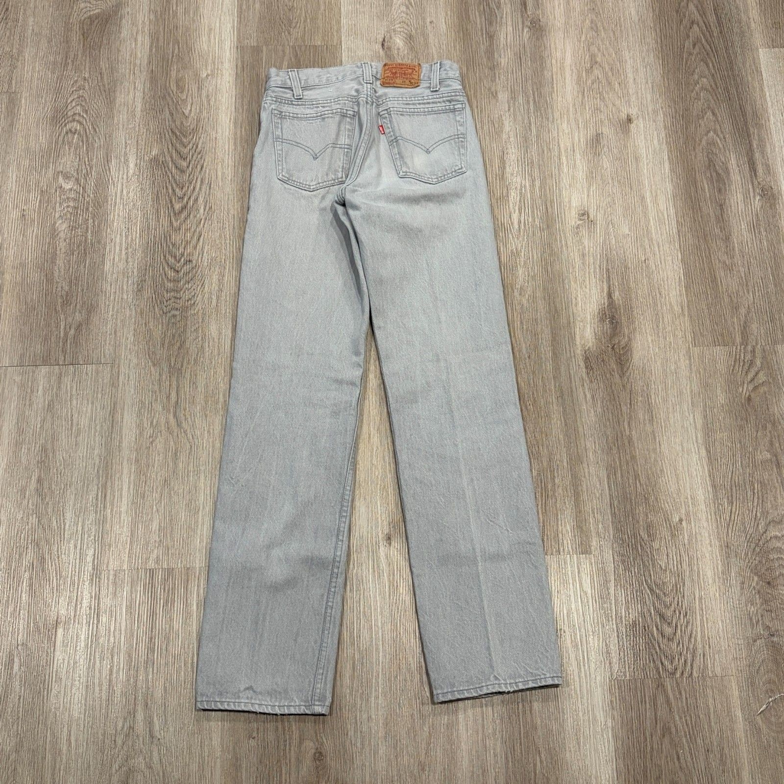 Vintage 70s Levi’s 701XX Student Fit Button-Fly Jeans Women’s Sz 27×32 Grey