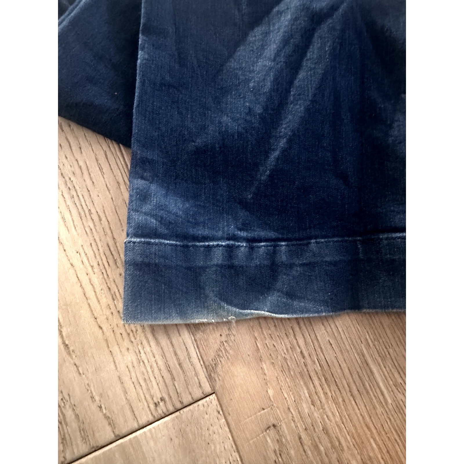 Y2K Denim Jeans Dark Wash Flared Sailor Style Pockets Size Waist 32 Low Rise Fit