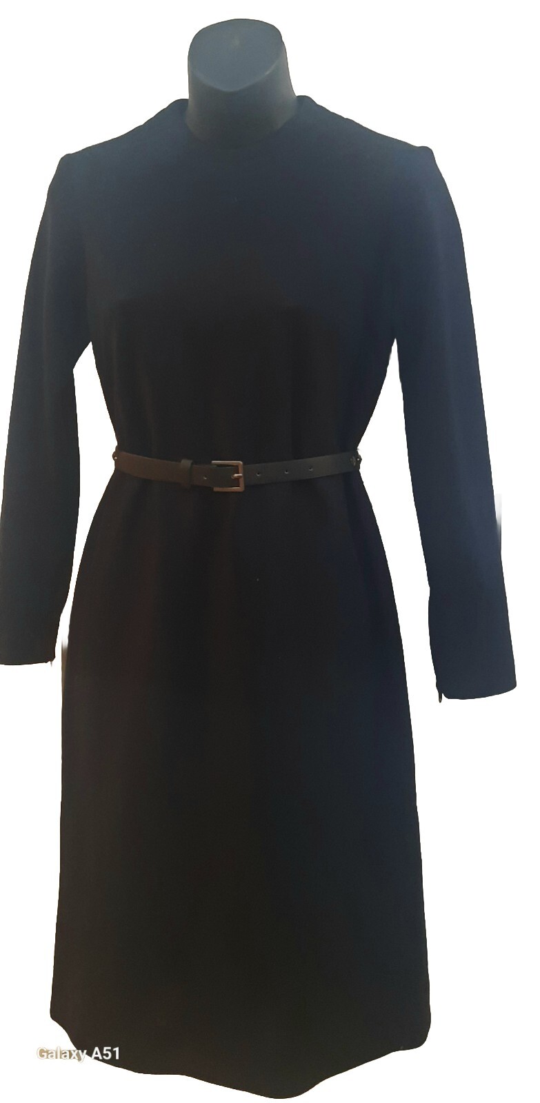 Stanton Jrs Petite Women’s Vintage 60s Sz 7 Black Dress Sheath Long Sleeve