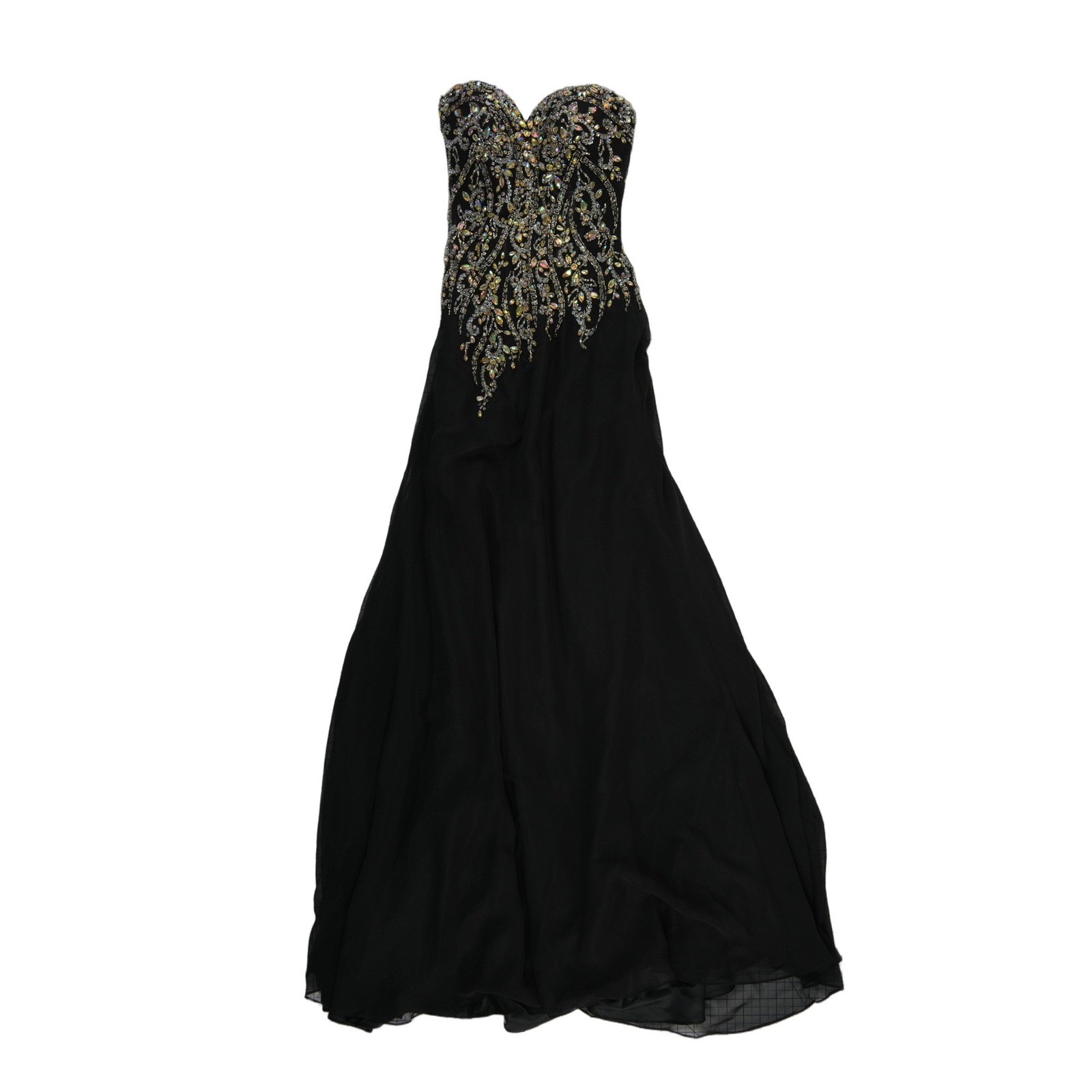 Tony Bowls Le Gala Vintage Ball Gown Women’s Size 2 Black Beaded Evening Dress