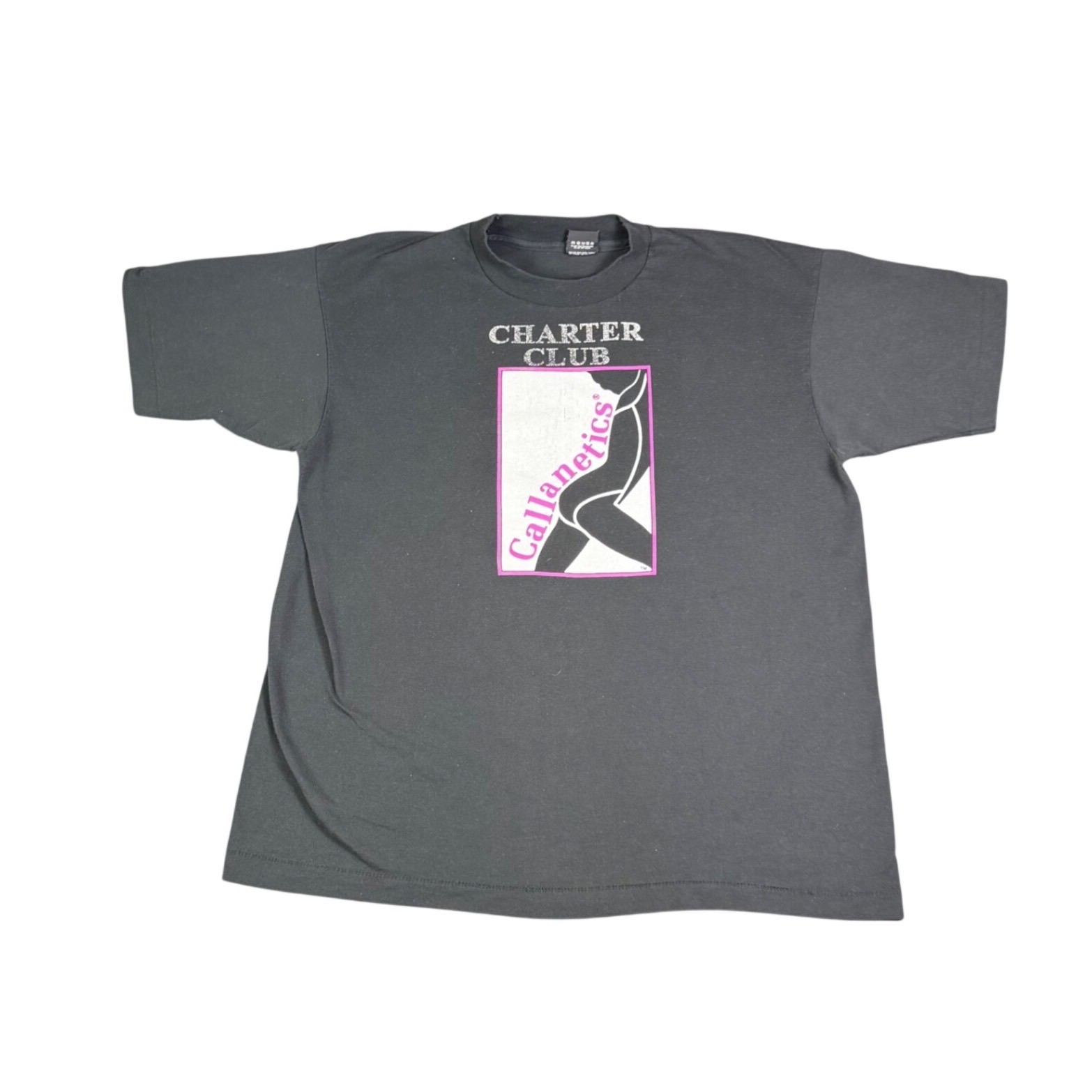 Vintage 90s Callanetics Charter Club T Shirt XL Screen Stars Single Stitch 90s