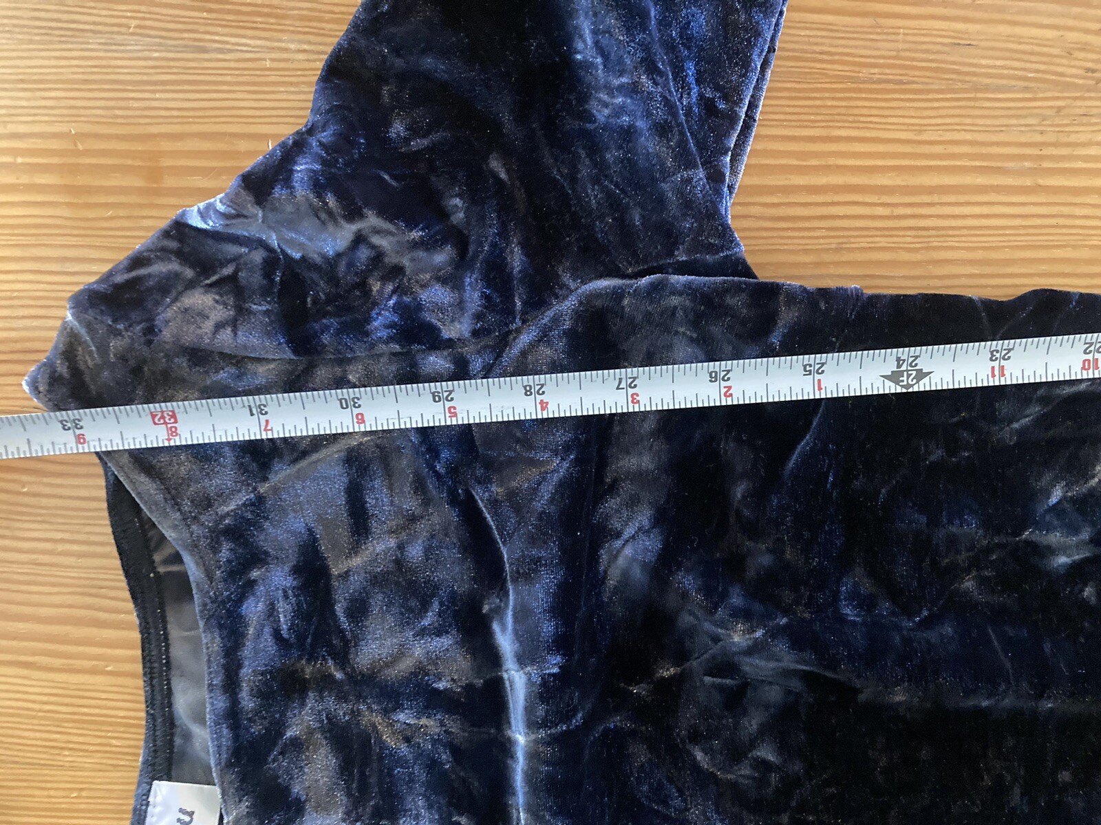 Vintage Bisou Bisou Crushed Velvet Bodycon Dress Mini 3/4 Sleeve S/M Boho