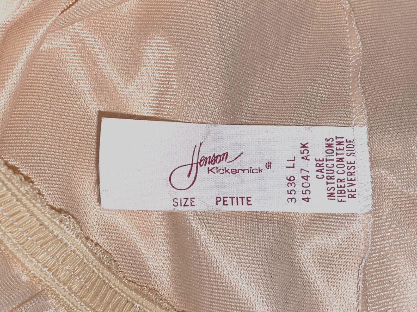 Henson Kickernick Vintage 'The Wrap’ Hi Slit Midi Half Slip Nylon Nude Petite px