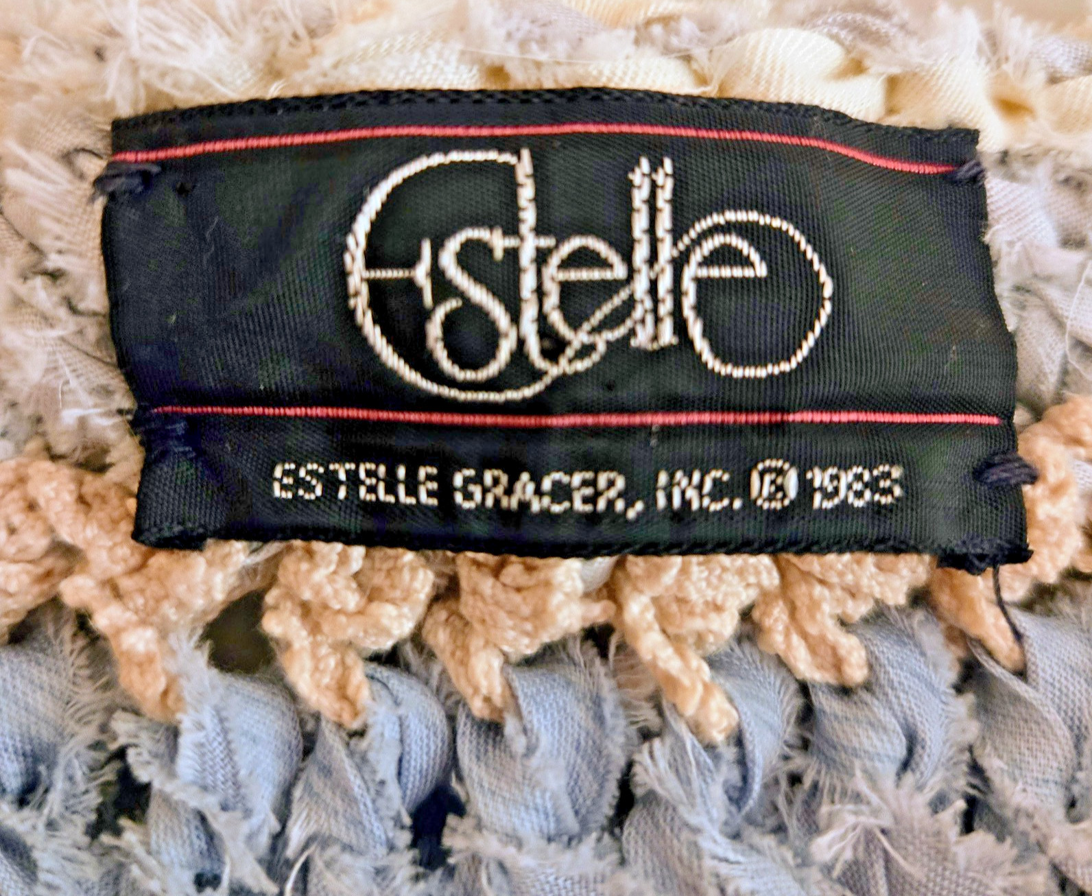 Estelle Gracer 1983 vintage art to wear ribbon crochet top XS