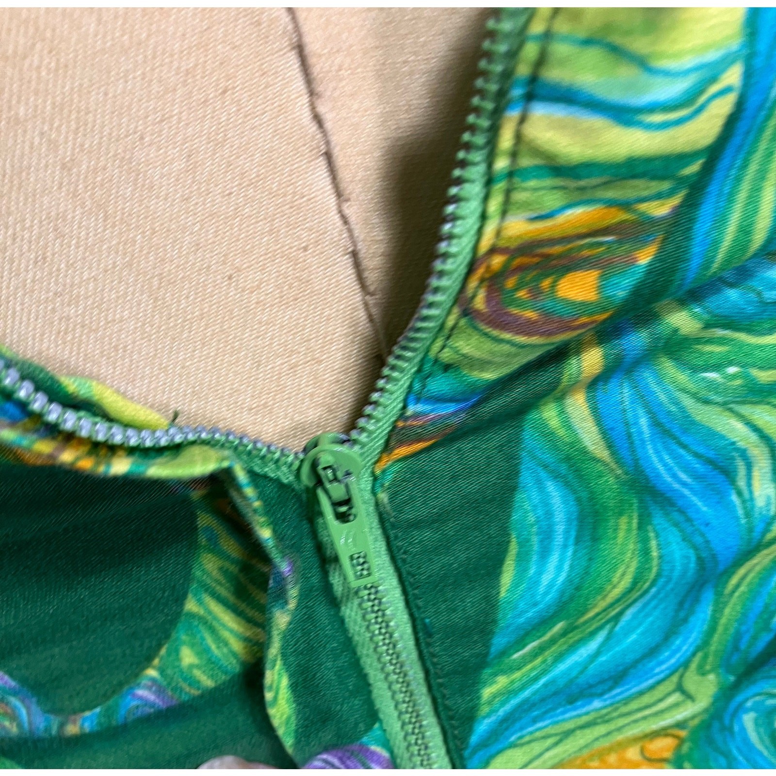 Vintage 1960s Calabash House Ja-Na of Hawaii Maxi Dress Paisley Abstract Cotton