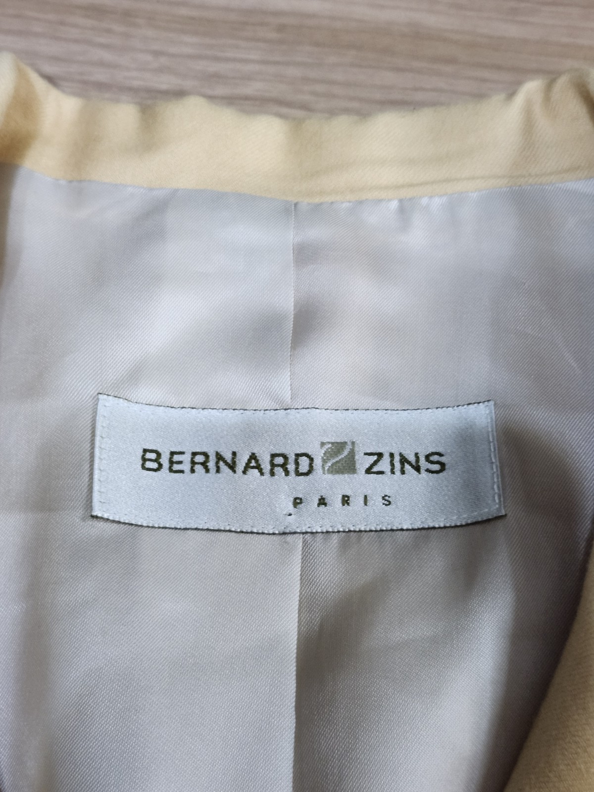 Vintage Bernard Zins Paris Womens Blazer 100% Wool And Cashmere Sz 14 Yellow…