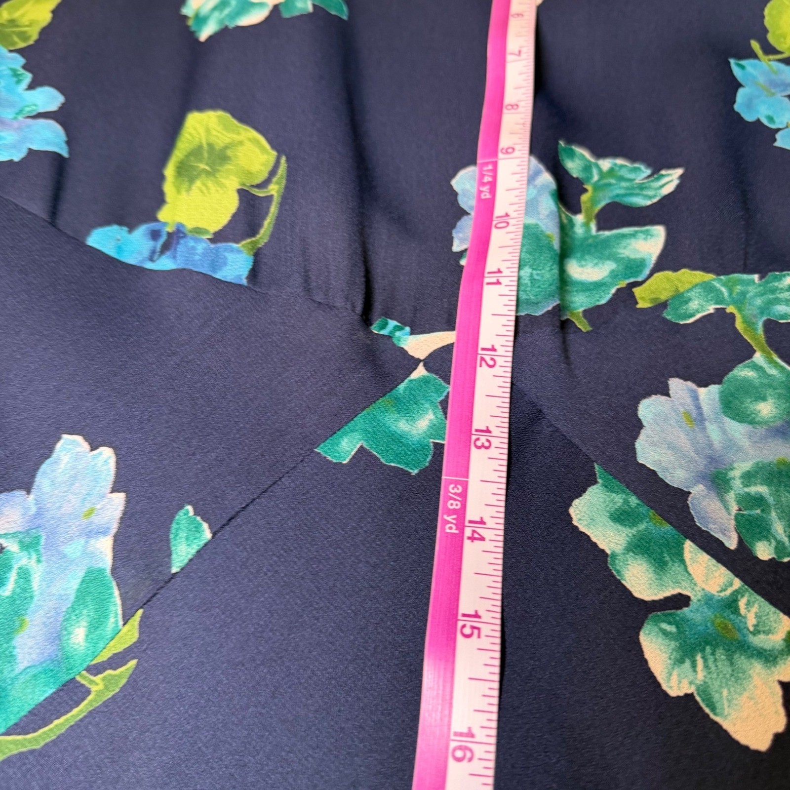 Vintage CDC Evening Caren Desiree Womens Size 8 Floral Maxi Dress Navy Blue Boho