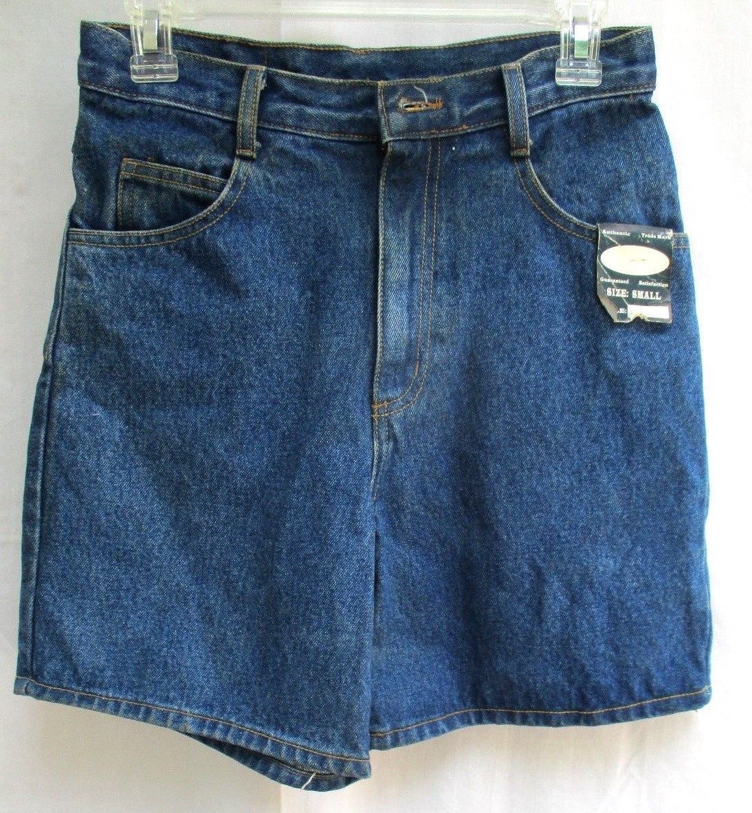 Vtg 80’s..HIGH RISE WAISTED..MOM..BLUE DENIM.SHORTS..USA MADE..NWT S