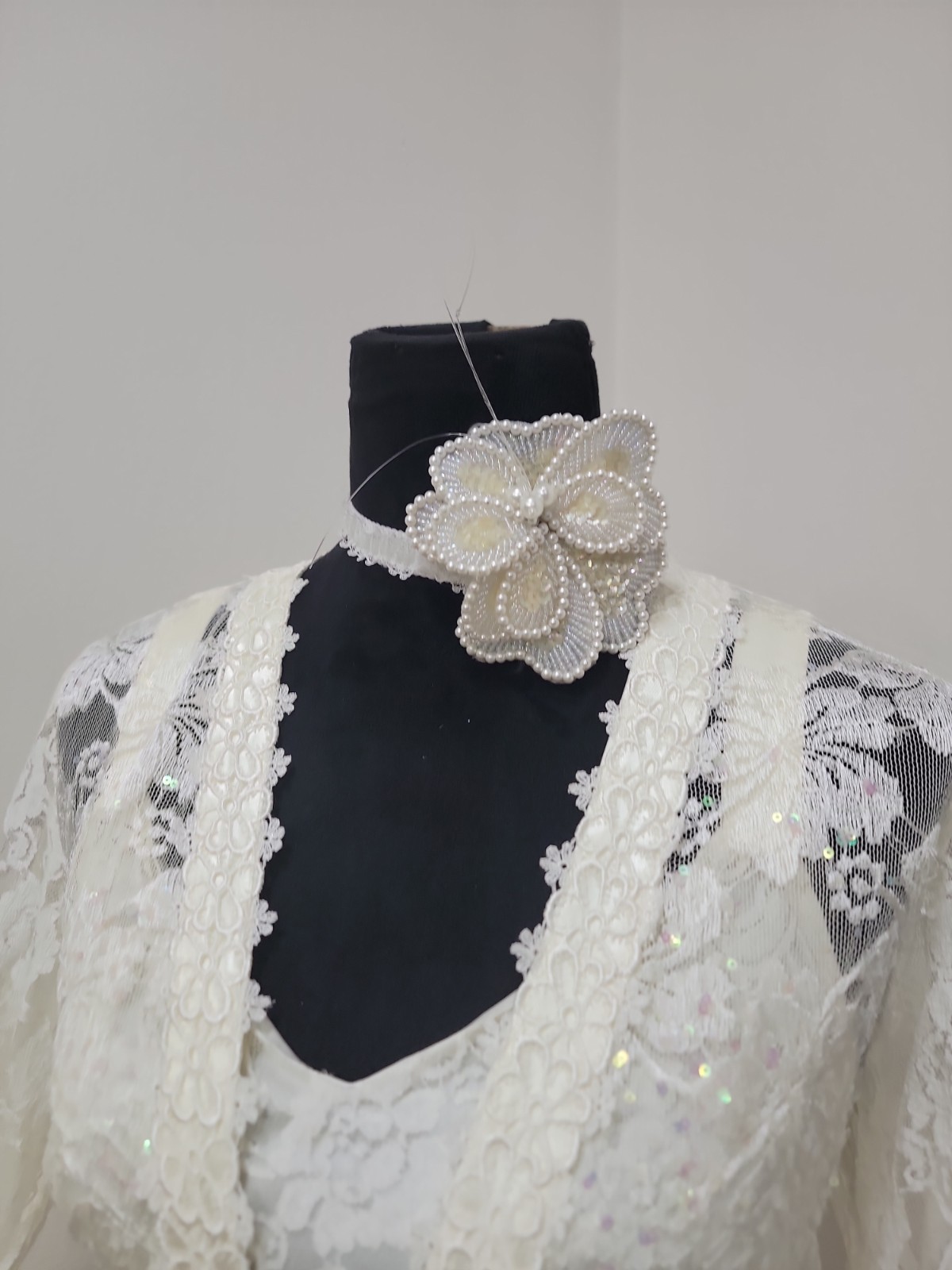 VTG Y2K Spencer Alexis Wedding White Lace Maxi Dress Jacket 2pc Set 12P Petite