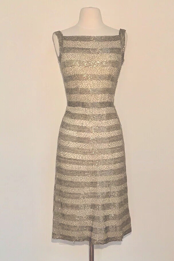 50’s RARE SIR NORMAN HARTNELL COUTURE Dress! Queen Elizabeth’s Royal Dressmaker