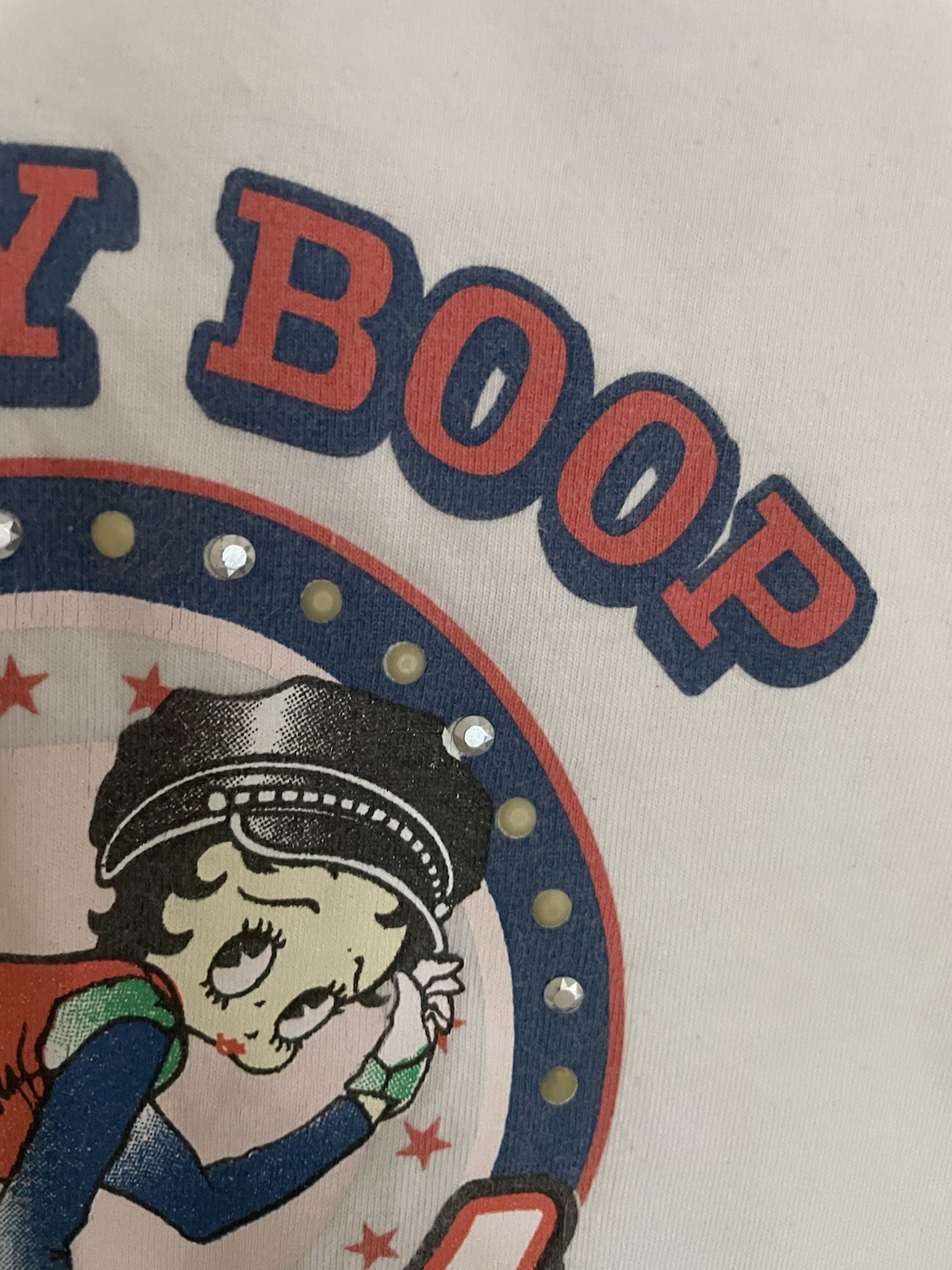 Vintage Betty Boop Cotton V-Neck Shirt Women’s Small / Medium Y2K, Retro