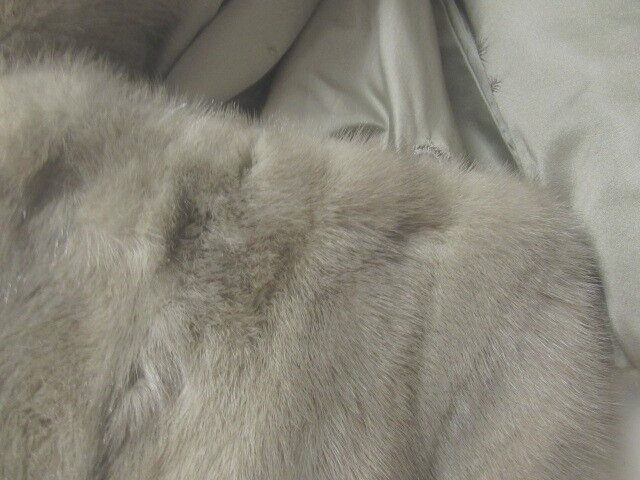 Vintage 50’s Cerulean Mink Fur Convertible Cape Stole Silver Gray Nice!