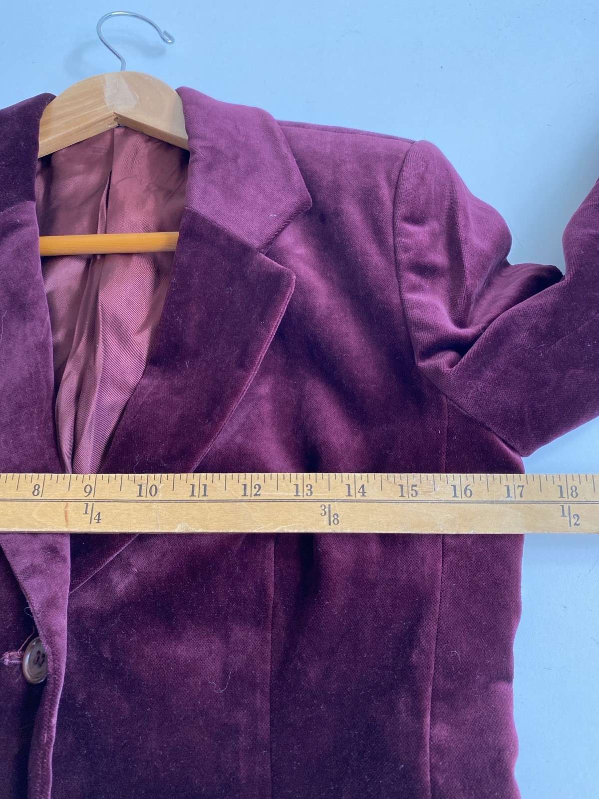 Vintage Laura Ashley Sz 4 Velvet Pantsuit Cotton Blend UK Burgandy