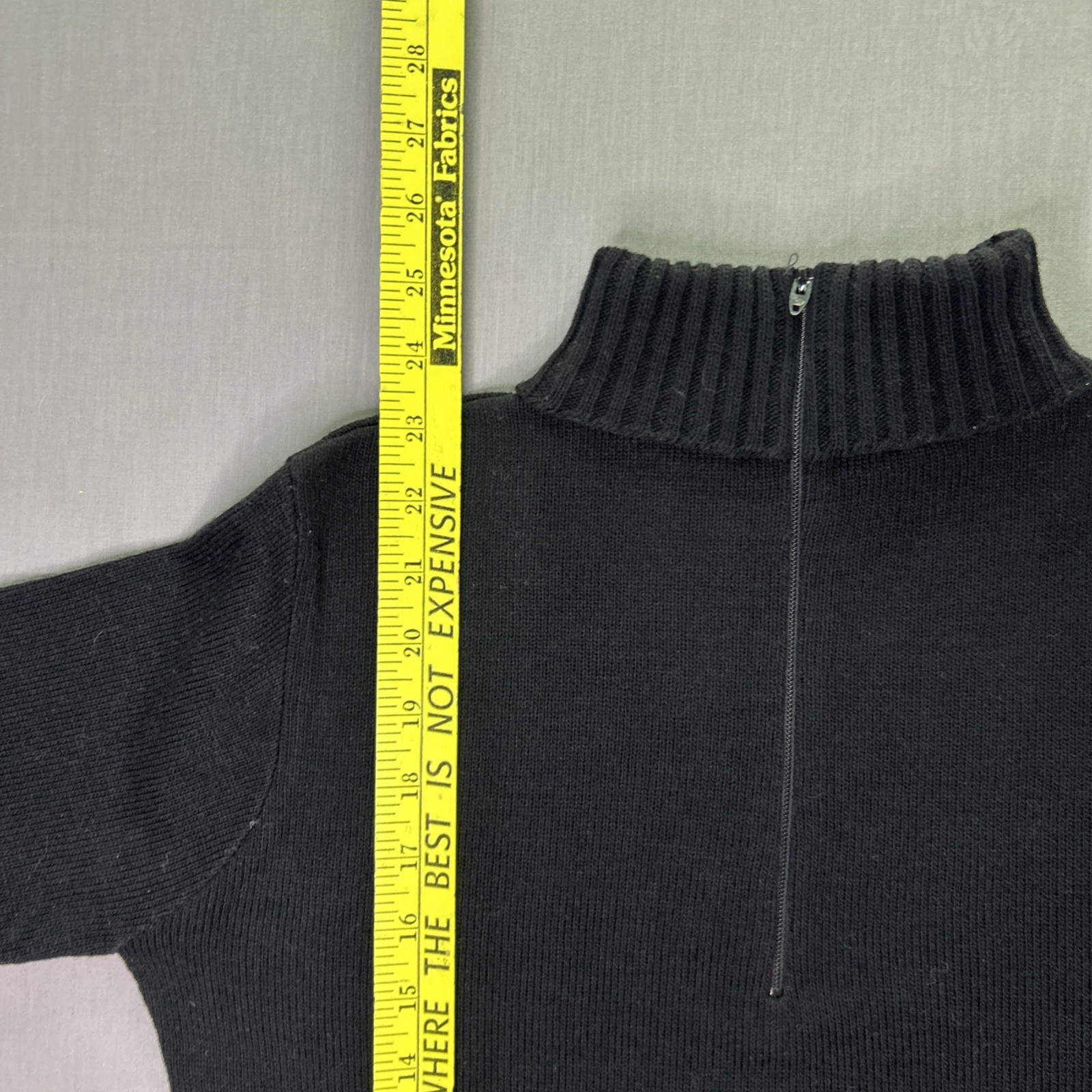 TRUE NOS Vintage 60s 70s Koret of California Zip Neck Sweater XL Talon Acrilan
