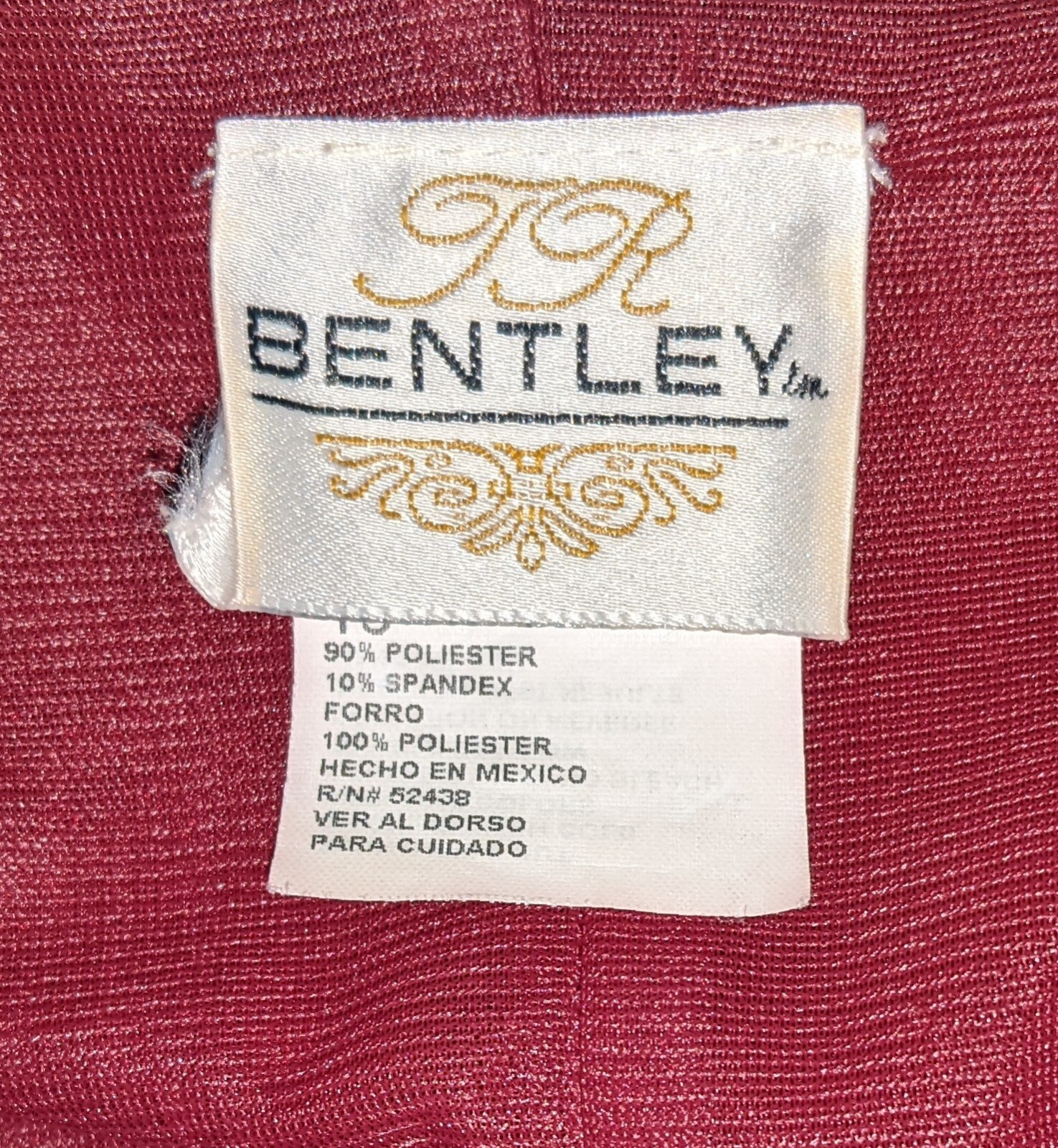vintage TR BENTLEY red crushed velvet MAXI DRESS floral ATTACHED BLOUSE size 16
