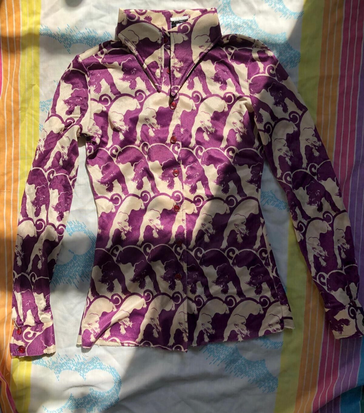Vintage Happy Tops by Happy Legs Dagger Collar Button-Up