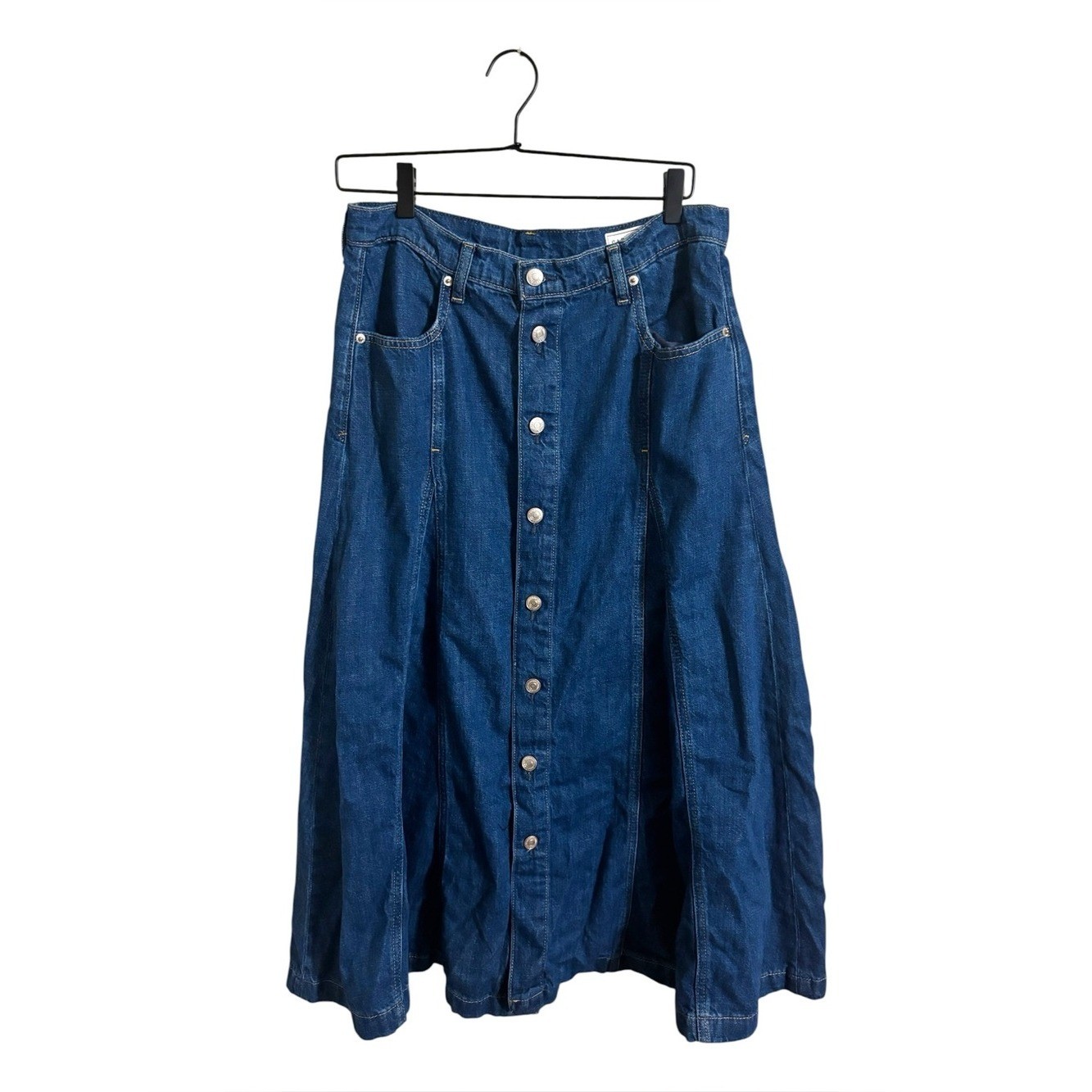 GAP Button Front Denim Midi Skirt Size 29/8 Like New