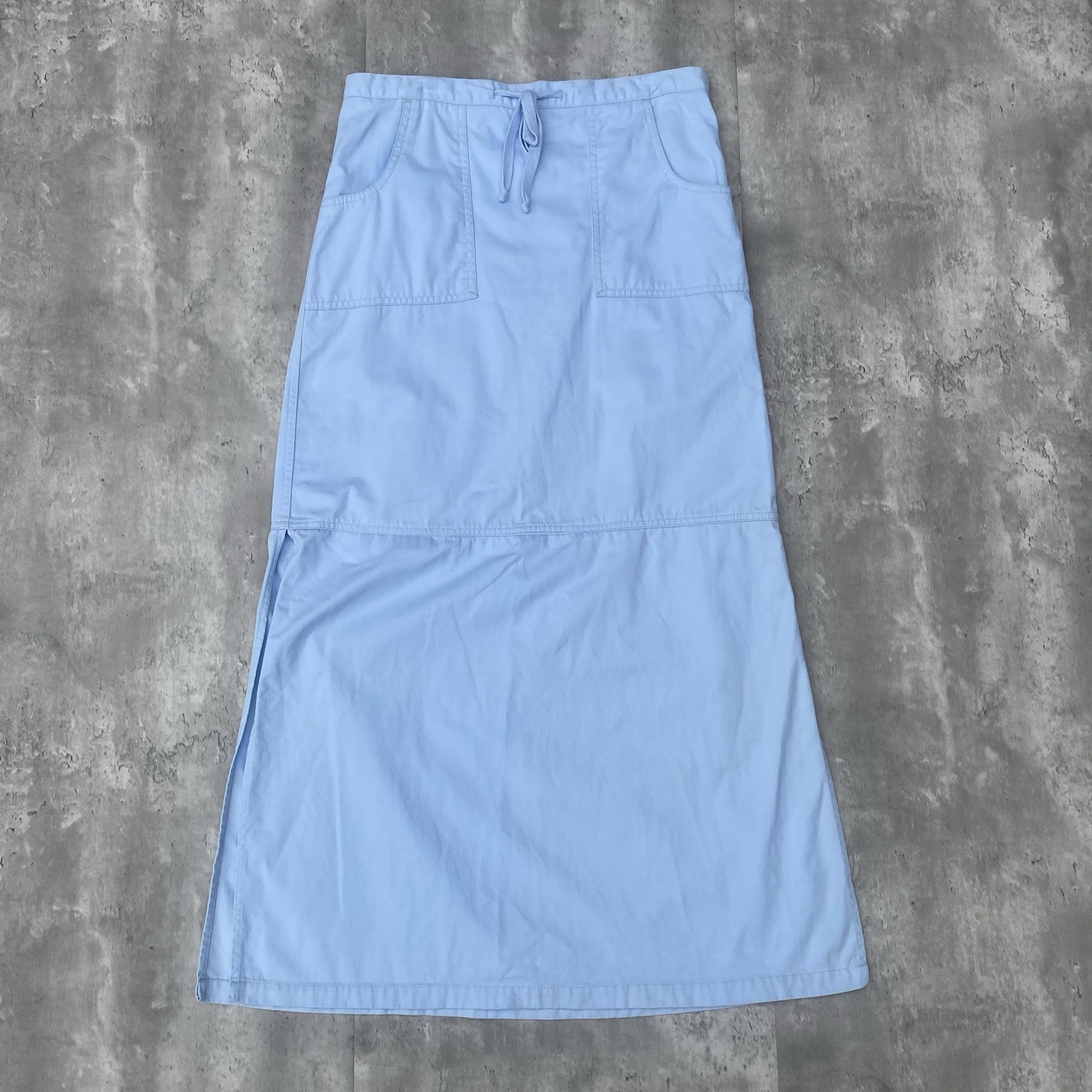 vintage ANCHOR BLUE maxi skirt Womens 7 baby blue 90s y2k skate raver cute