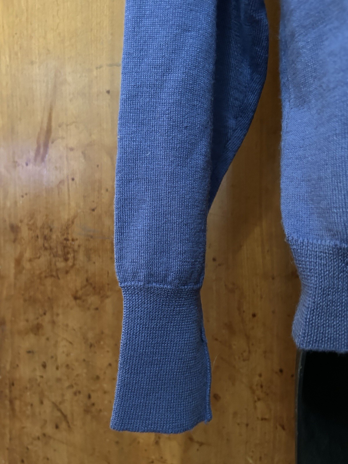 VTG Banana Republic Women’s 100% Merino Wool French Blue Cardigan L Preppy READ