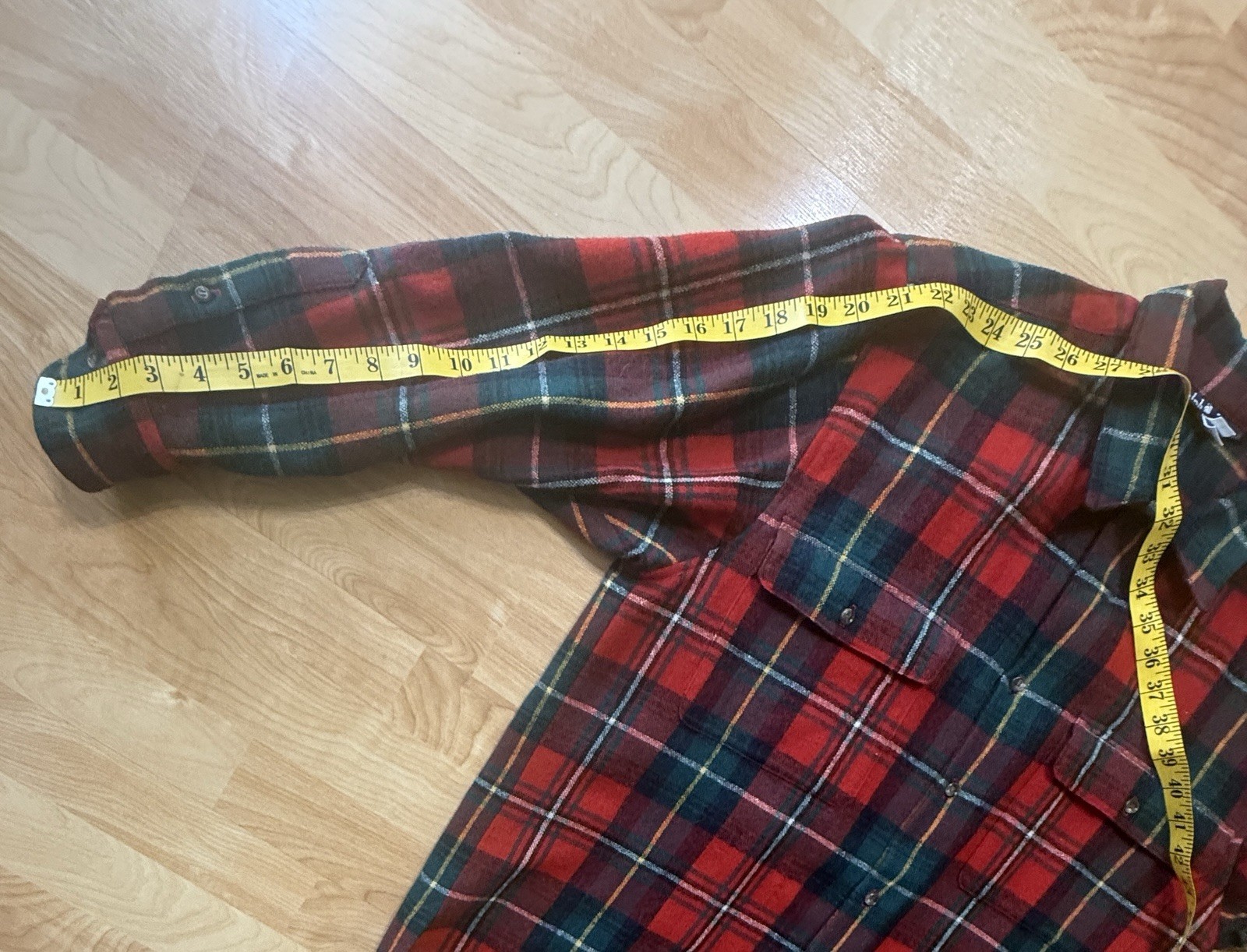 Rare Vintage Ralph Lauren Wool Tartan Plaid Button Down Woman’s Shirt Med-Lg