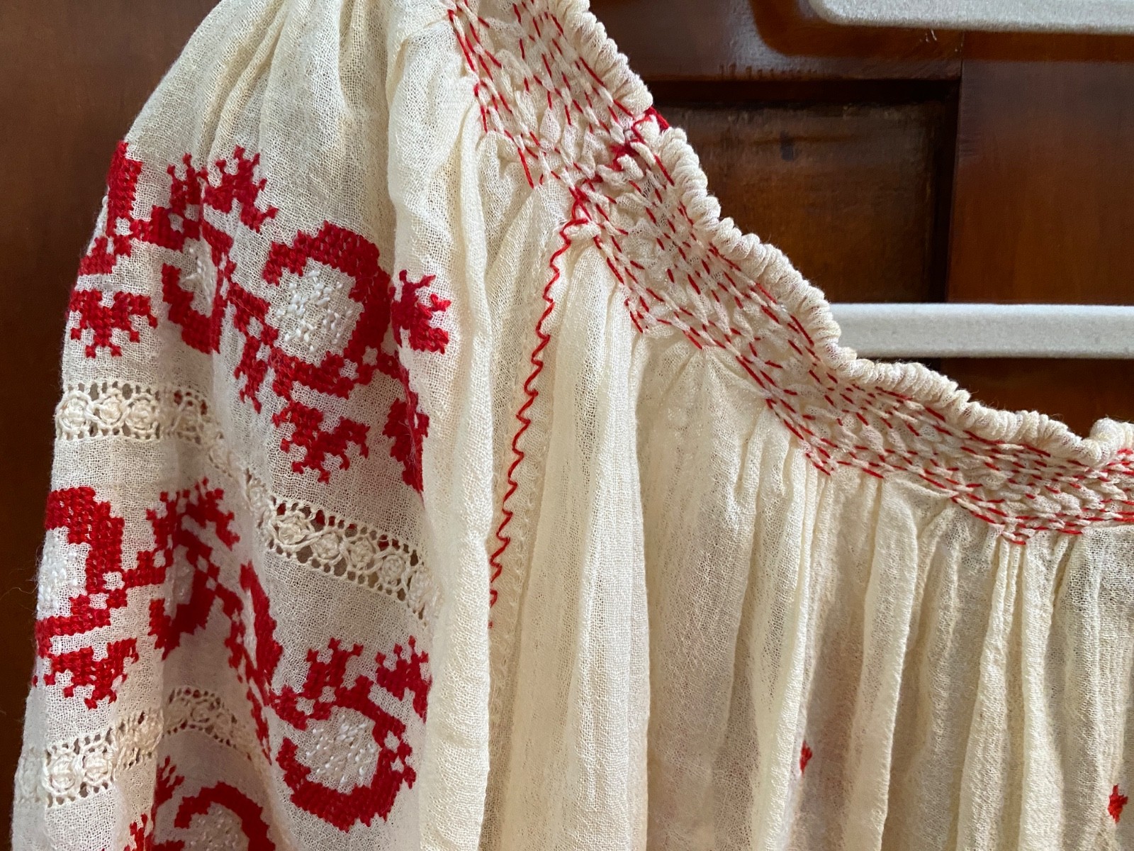 Antique Clothing Lot HANDMADE Peasant Blouses Baby Dress Apron Embroidered