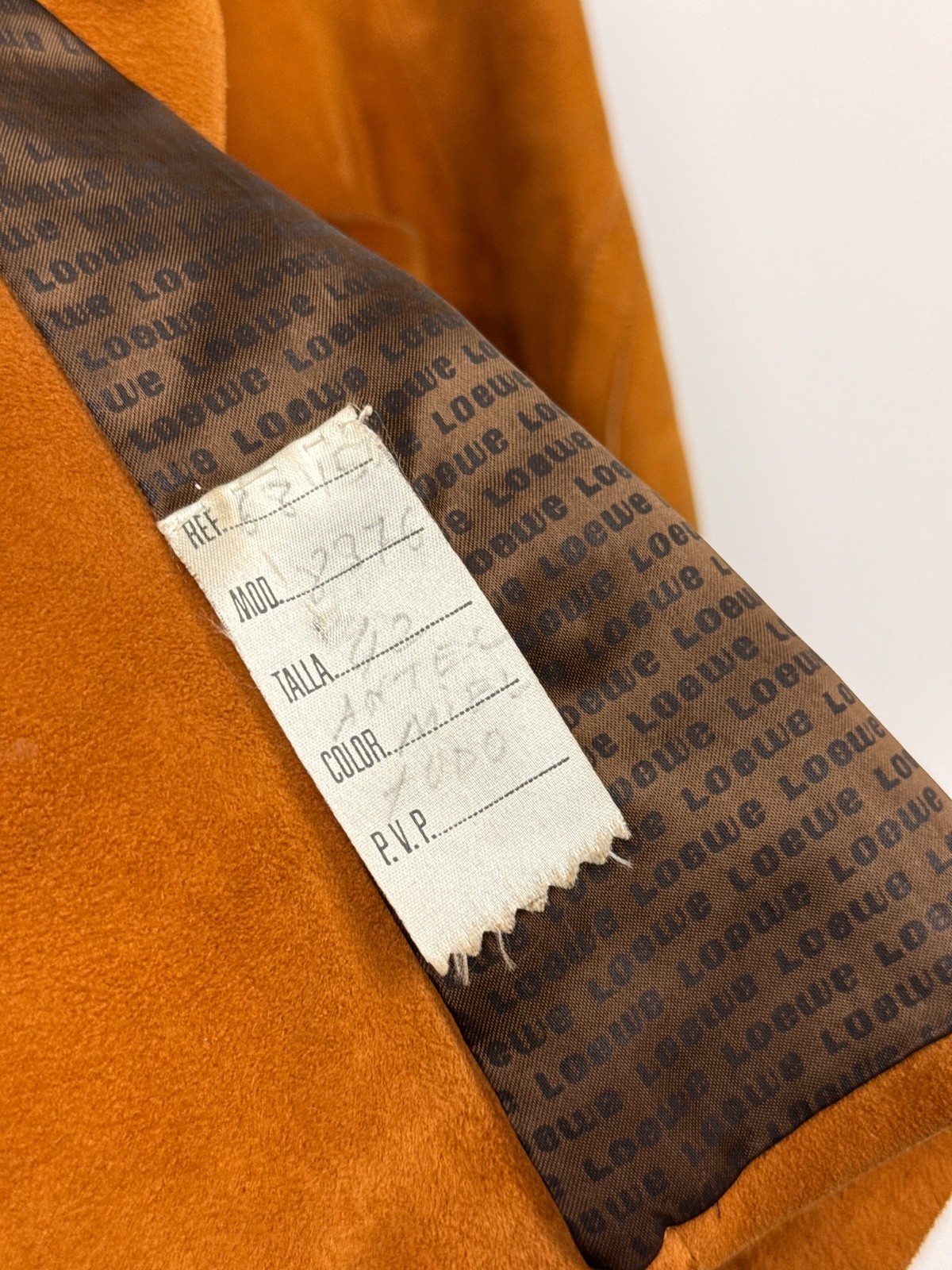 Vintage LOEWE Suede Trench Coat Leather 1970s /1980s Size FR 42 / Caramel Ochre