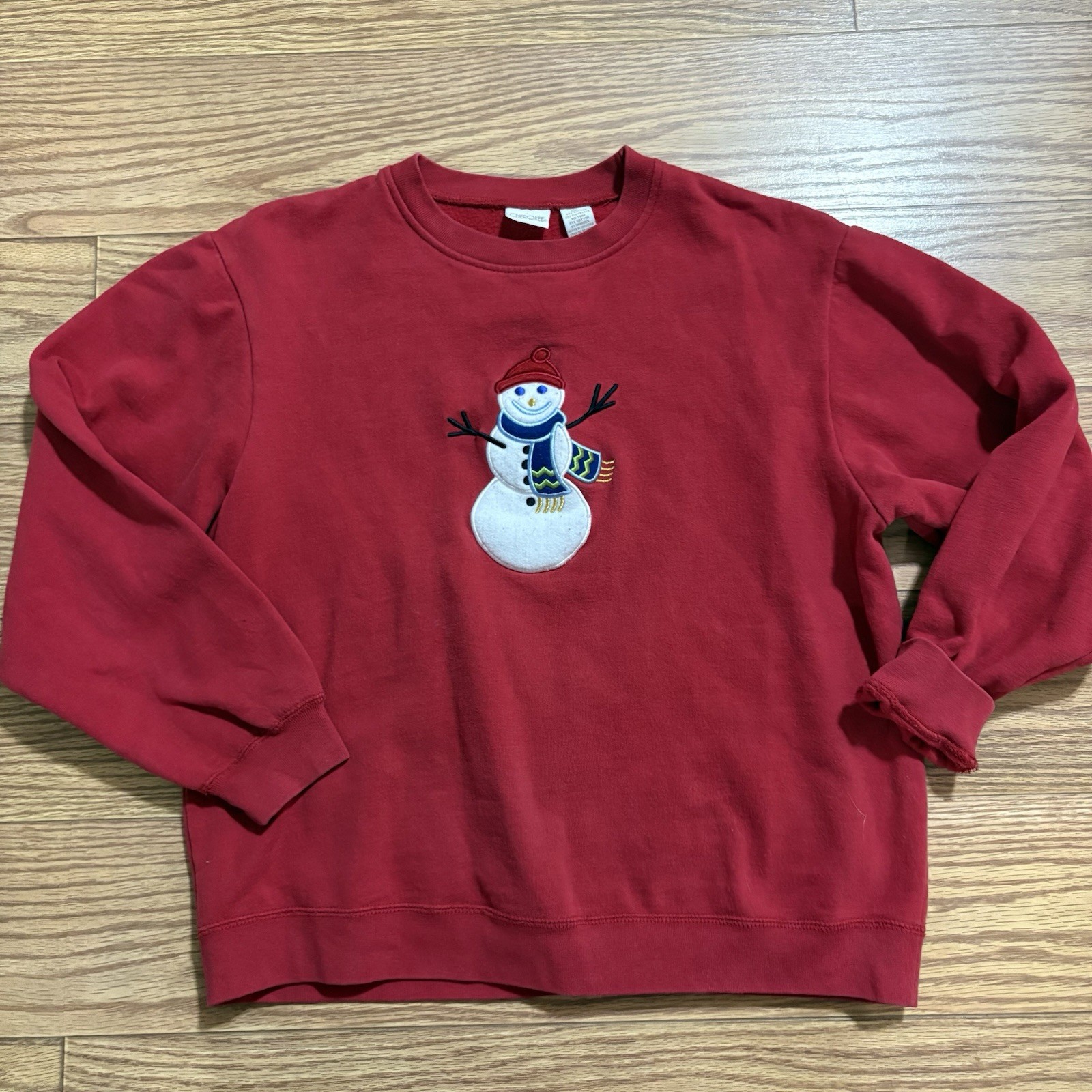 Vintage Pullover Sweater Christmas Snowman Grandma Style Women’s M Granny Core