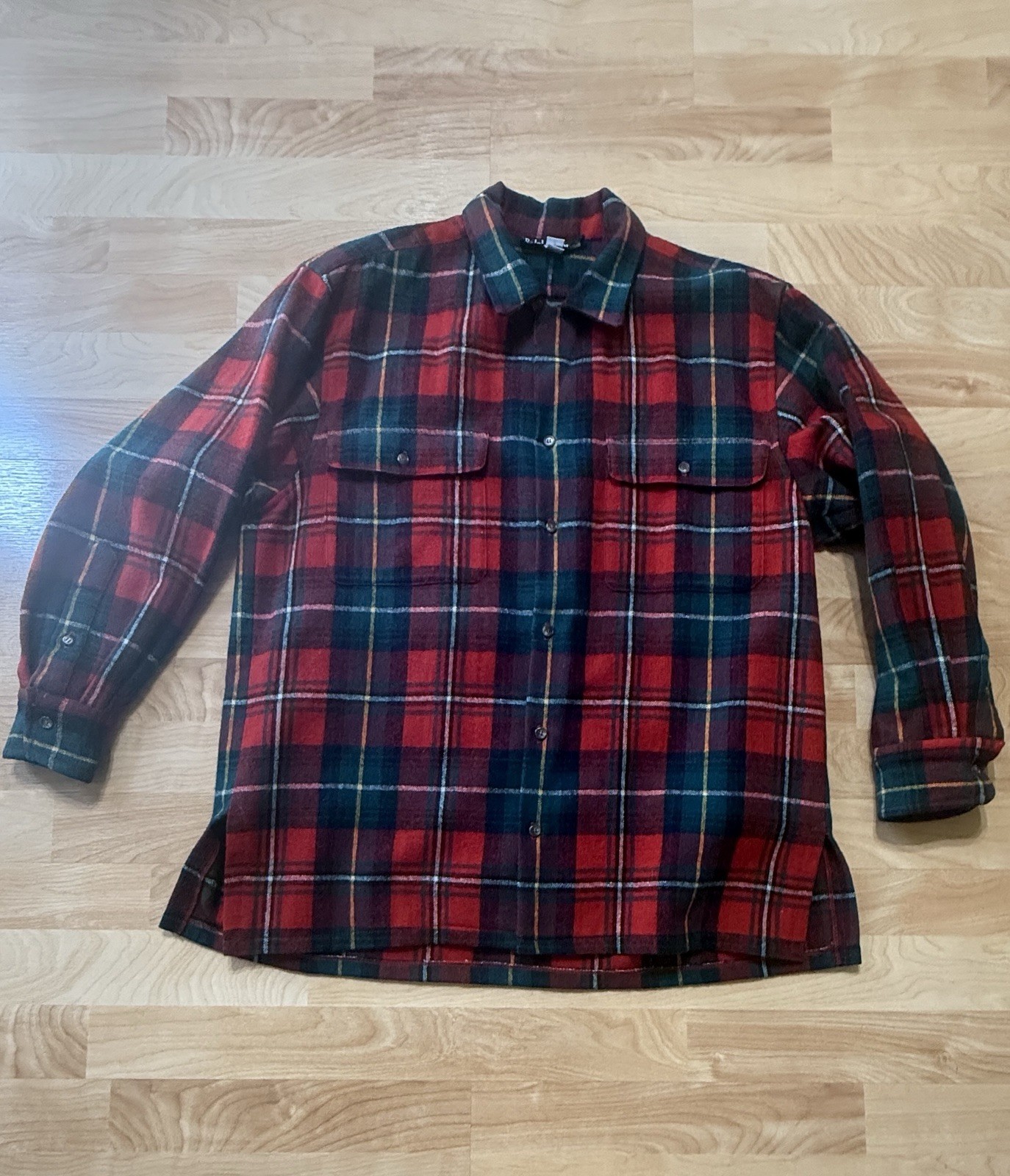 Rare Vintage Ralph Lauren Wool Tartan Plaid Button Down Woman’s Shirt Med-Lg