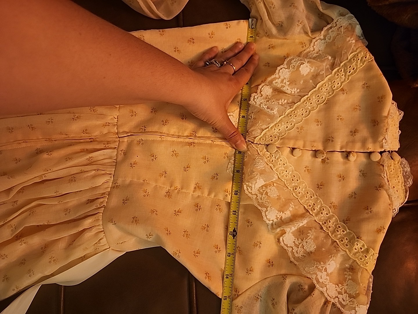 Handmade Pink Vintage Floral Victorian Prarie Cottagecore Dress