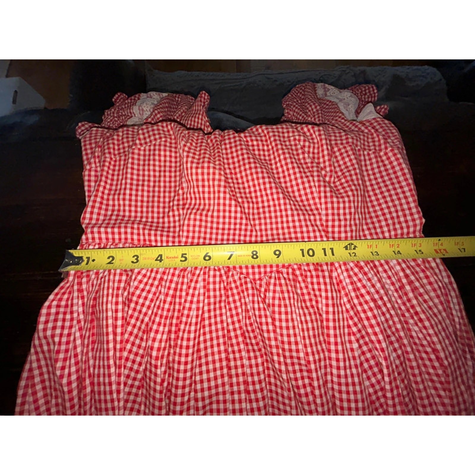 Vintage Square dancing dress red and white gingham country western small/med